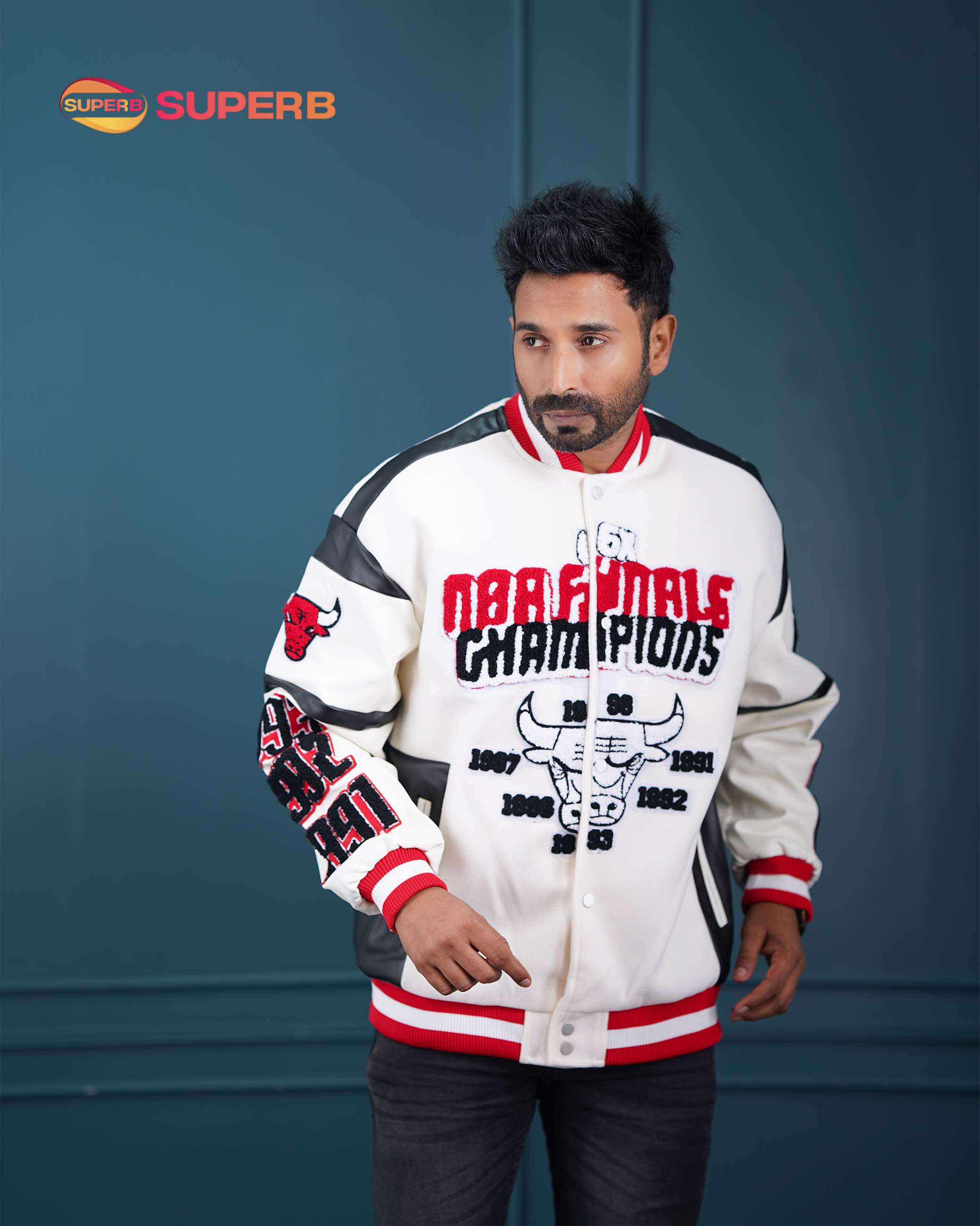 Men's - Varsity Jacket - White