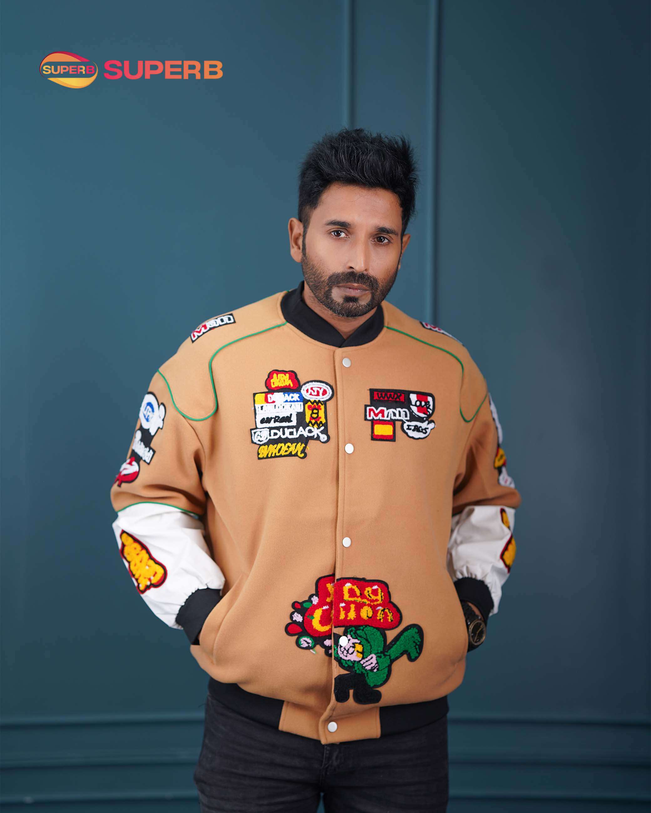 Men's - Varsity Jacket - Cream