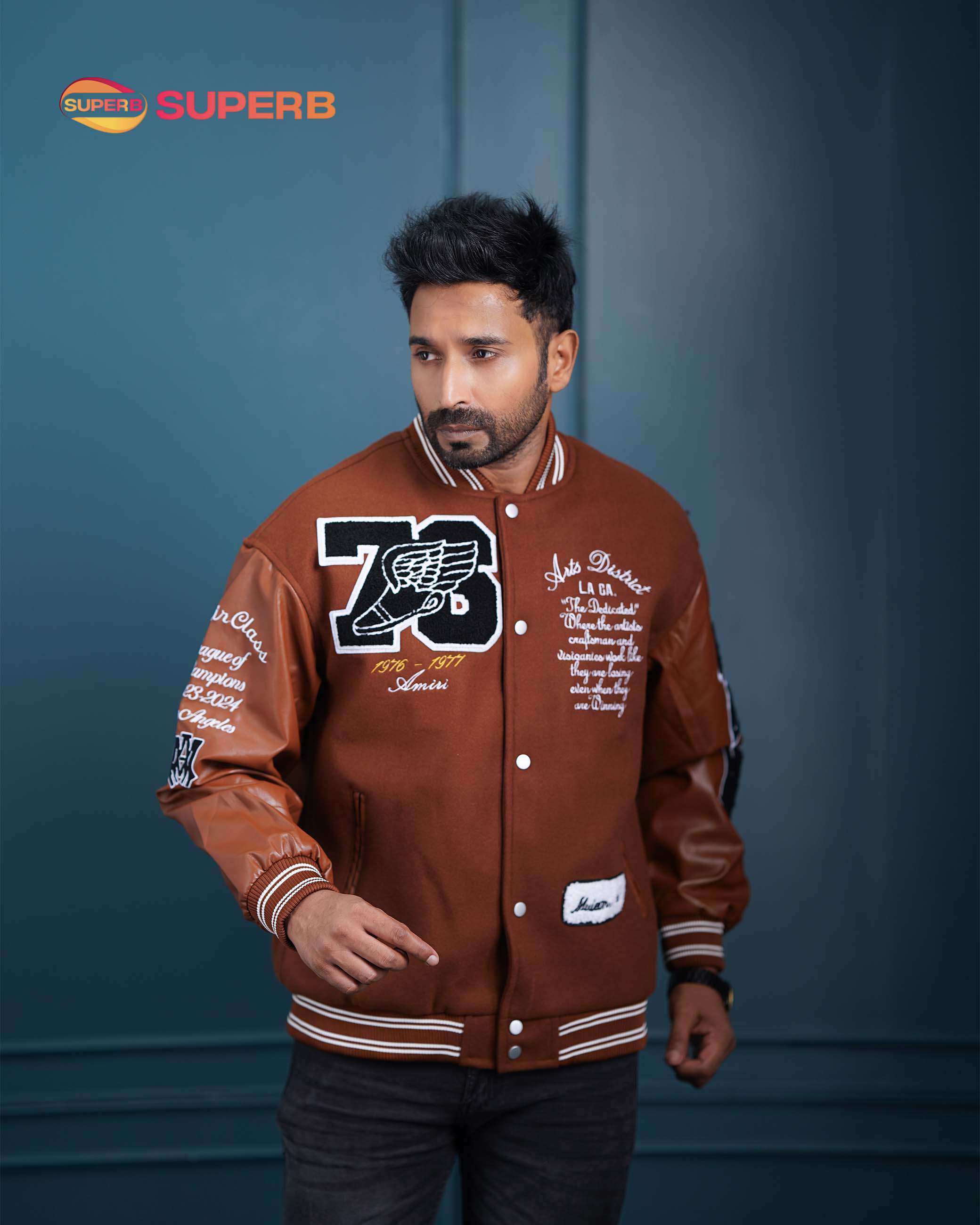 Men's - Varsity Jacket - Chocolate