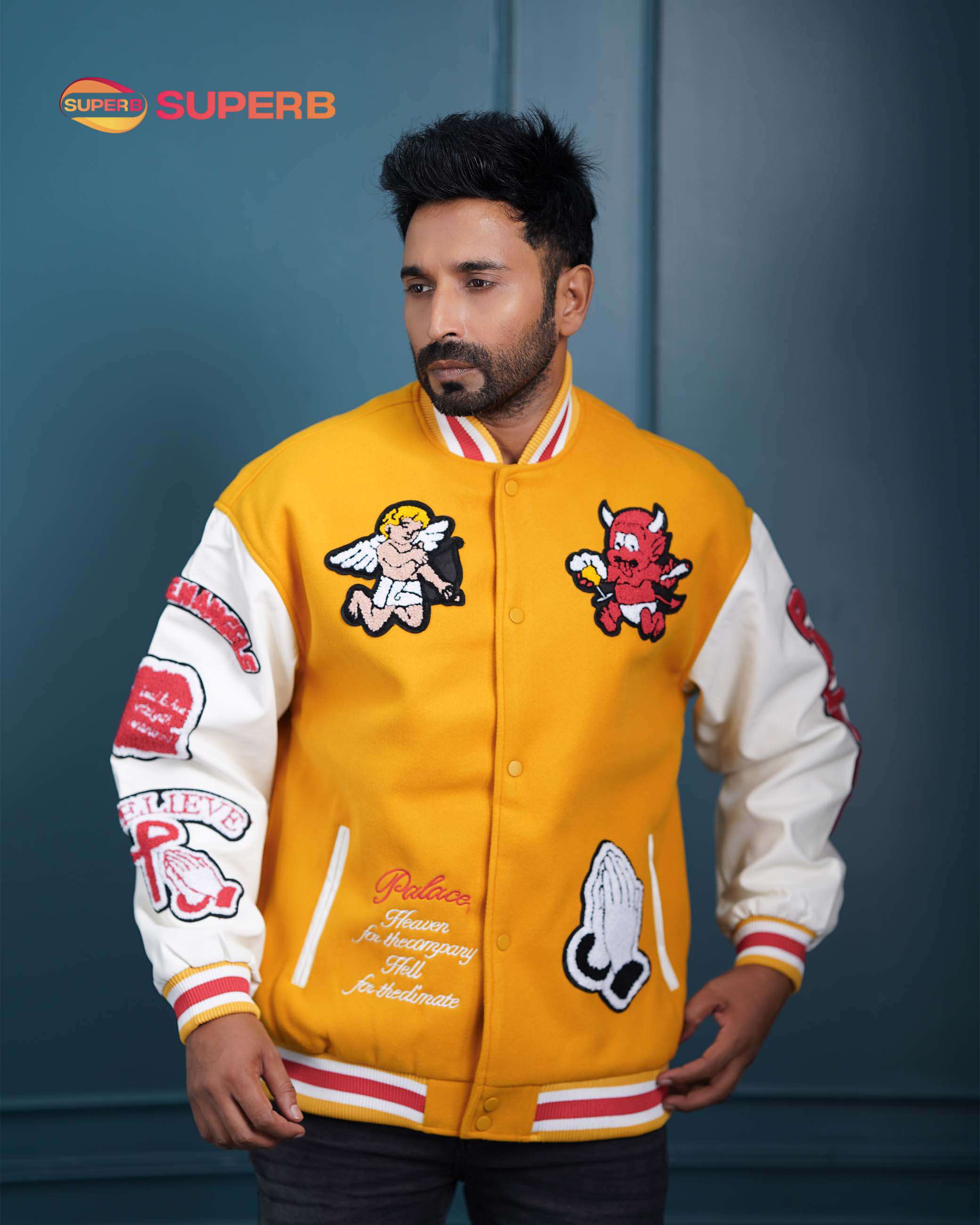 Men's - Varsity Jacket - Mustard yellow