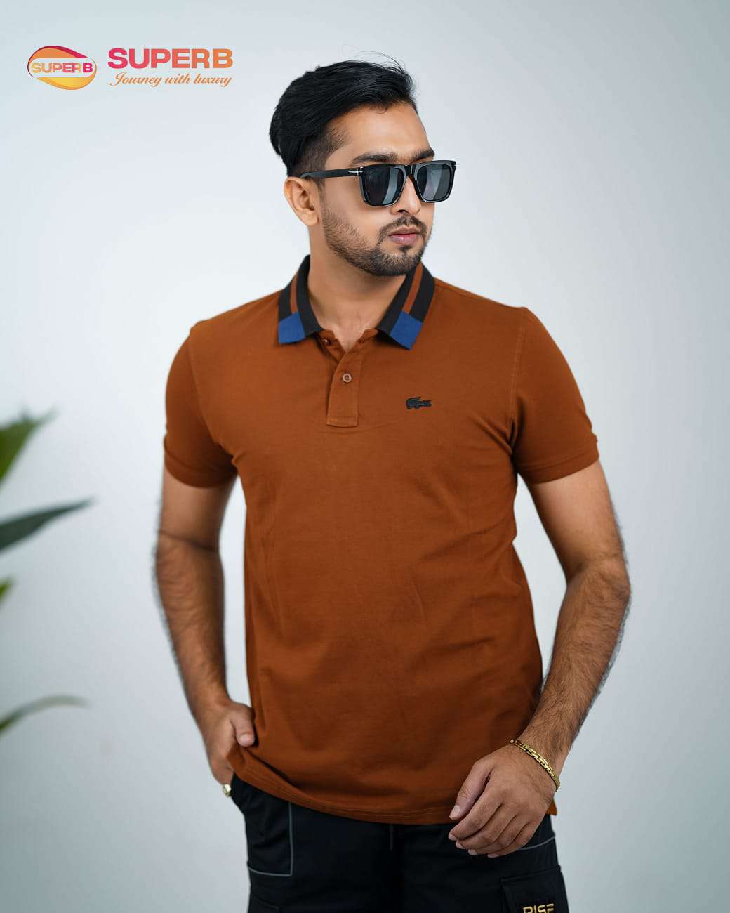 Lacoste Premium Piqué Polo T-Shirt –V4 || Superb - Coffee