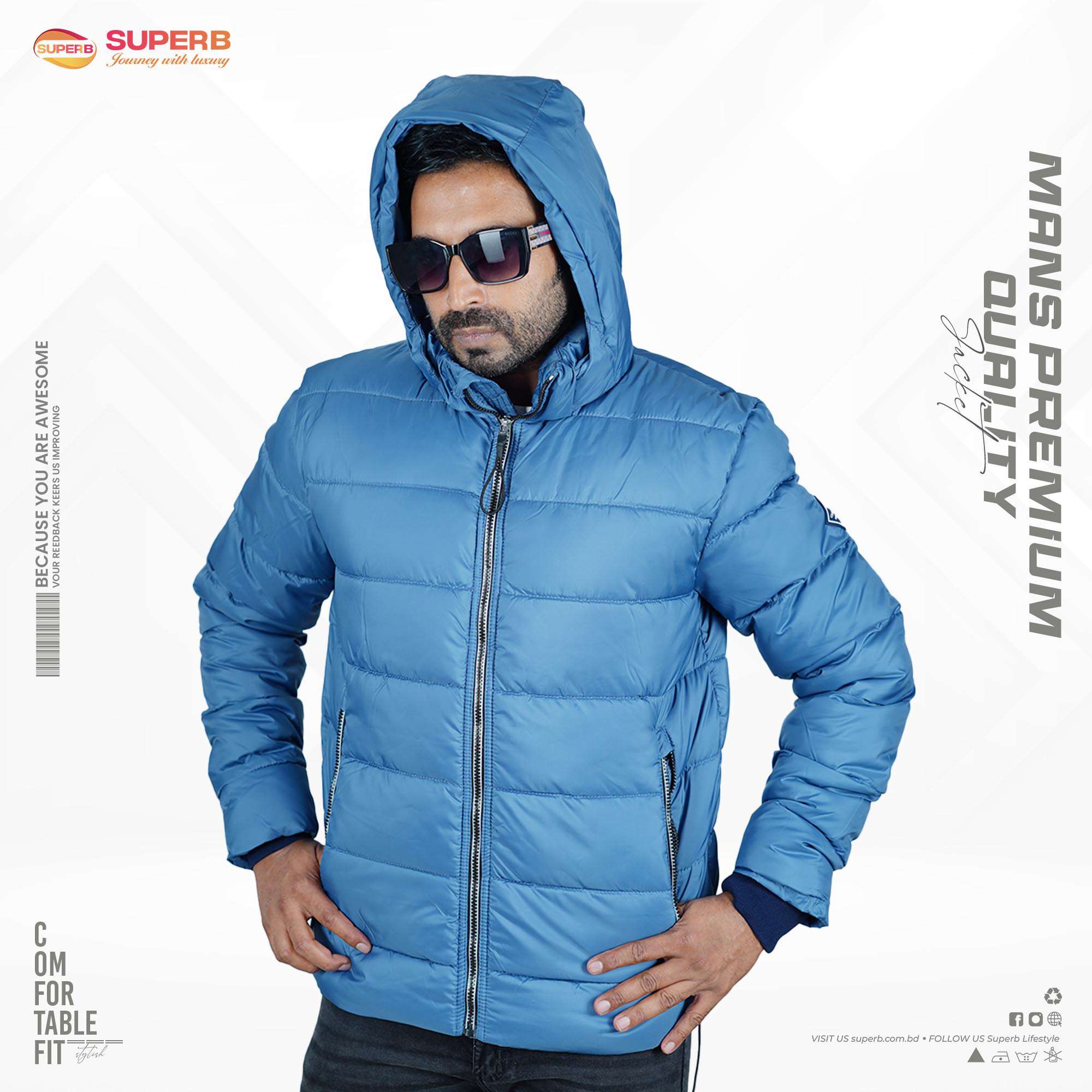 GANT Winter Padding Jacket | Superb Comfort & Style - Light Blue