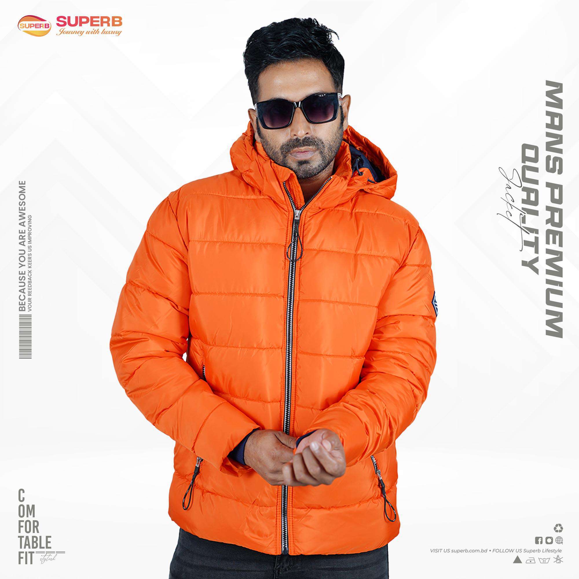 GANT Winter Padding Jacket | Superb Comfort & Style - Orange