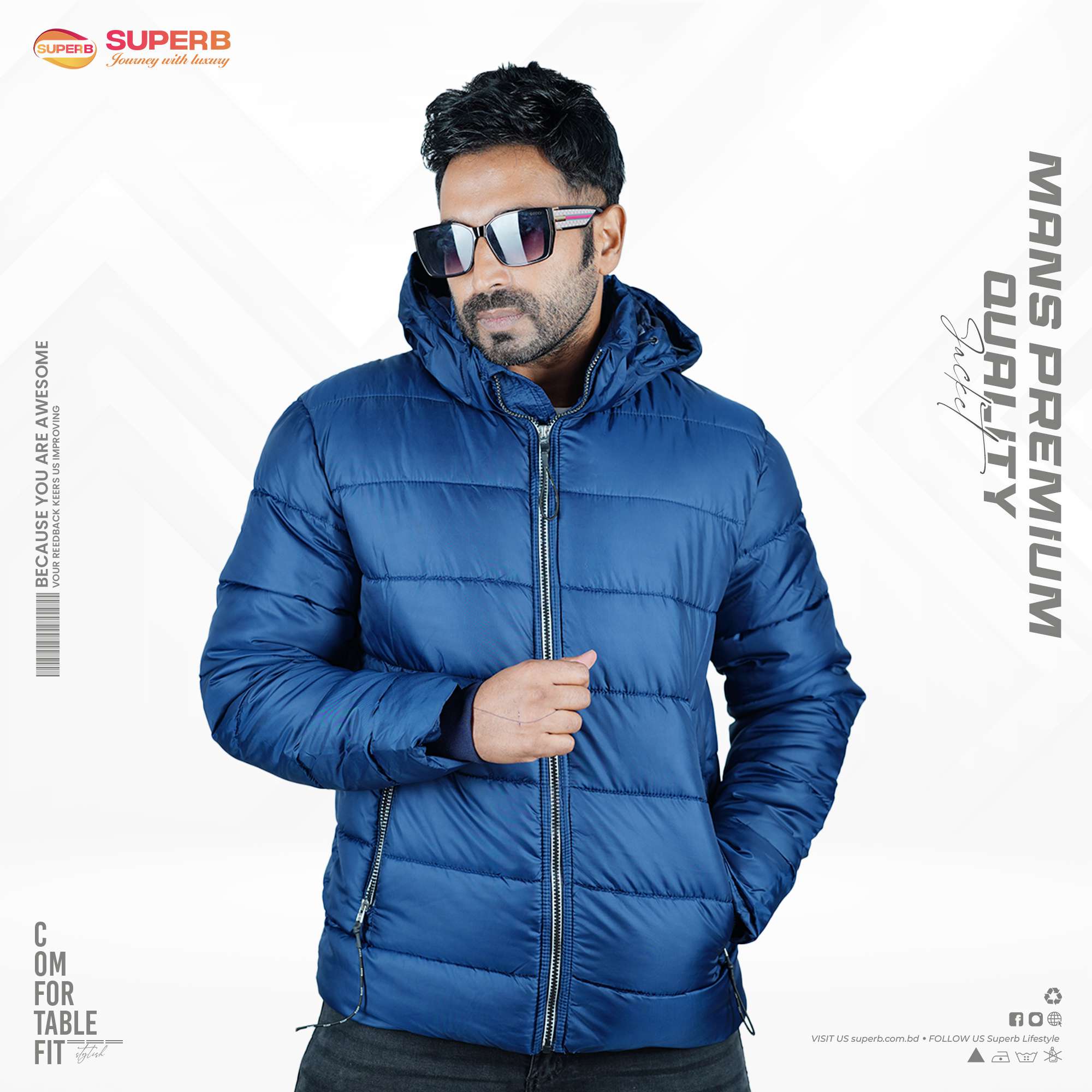 GANT Winter Padding Jacket | Superb Comfort & Style - Light Navy