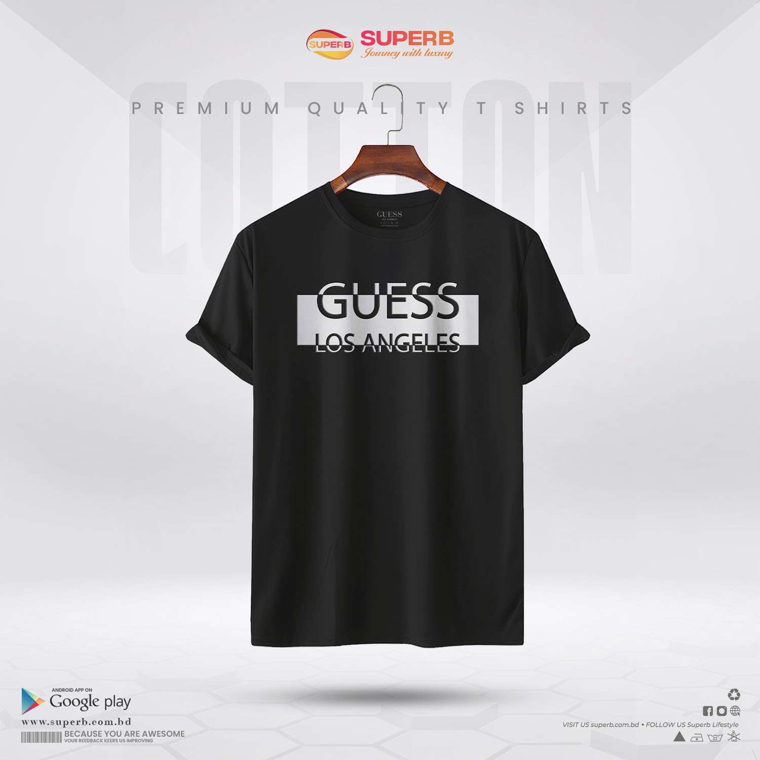 Men's T-Shirt - Guess Ambrose - Black