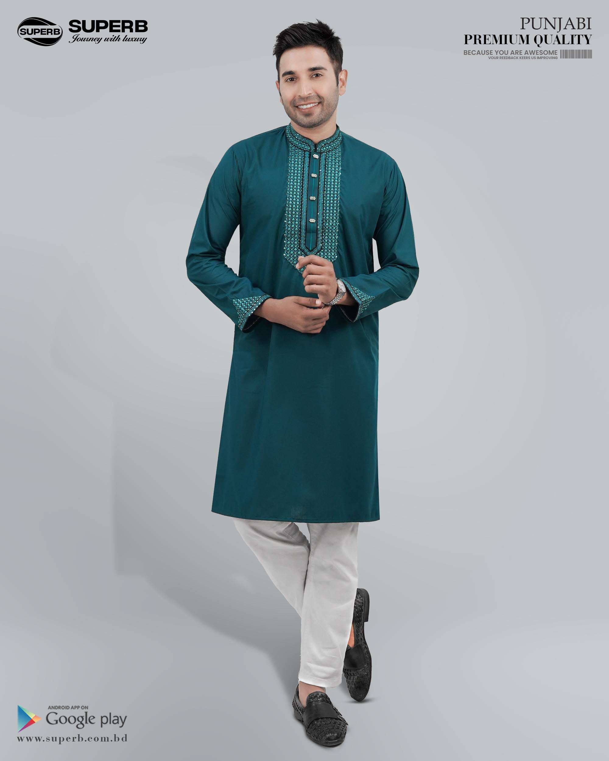 Premium Quality Indian Cotton-V2| Eid & Wedding Collection | Superb - Sea Green