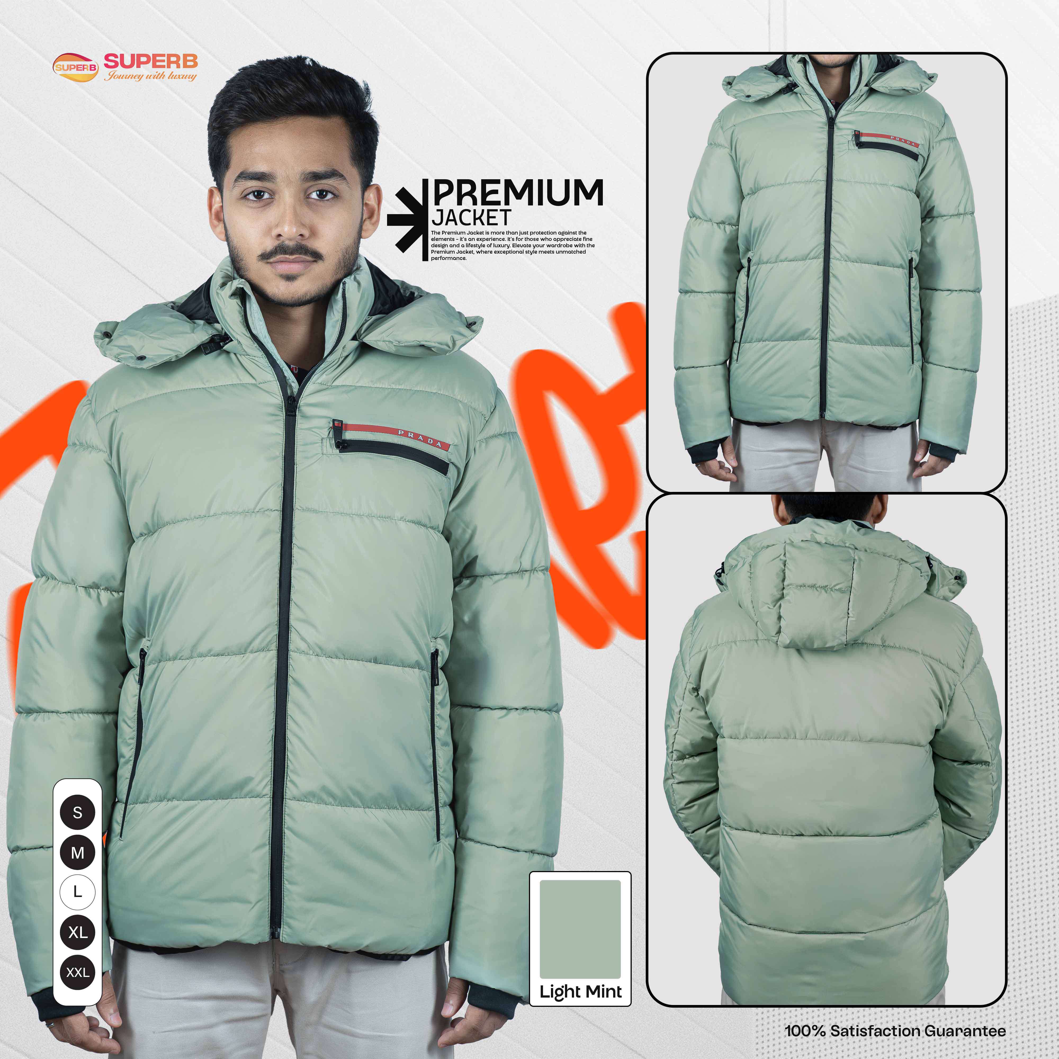 Prada Premium Insulated Puffer Jacket | Designed for Extreme Winter Comfort - Light Mint