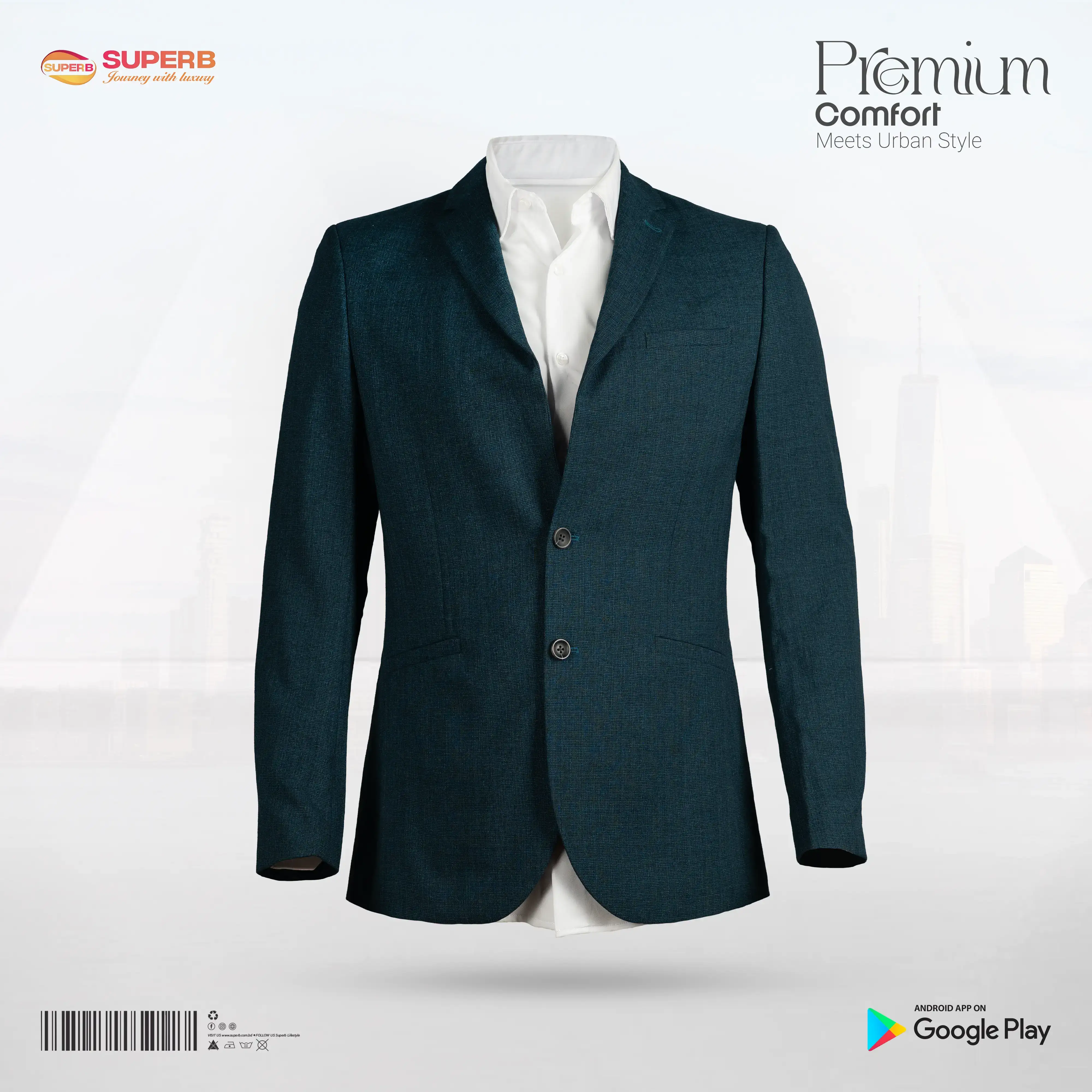 C&A Men’s Premium Smart Casual & Formal Blazer | Superb - Bottle green