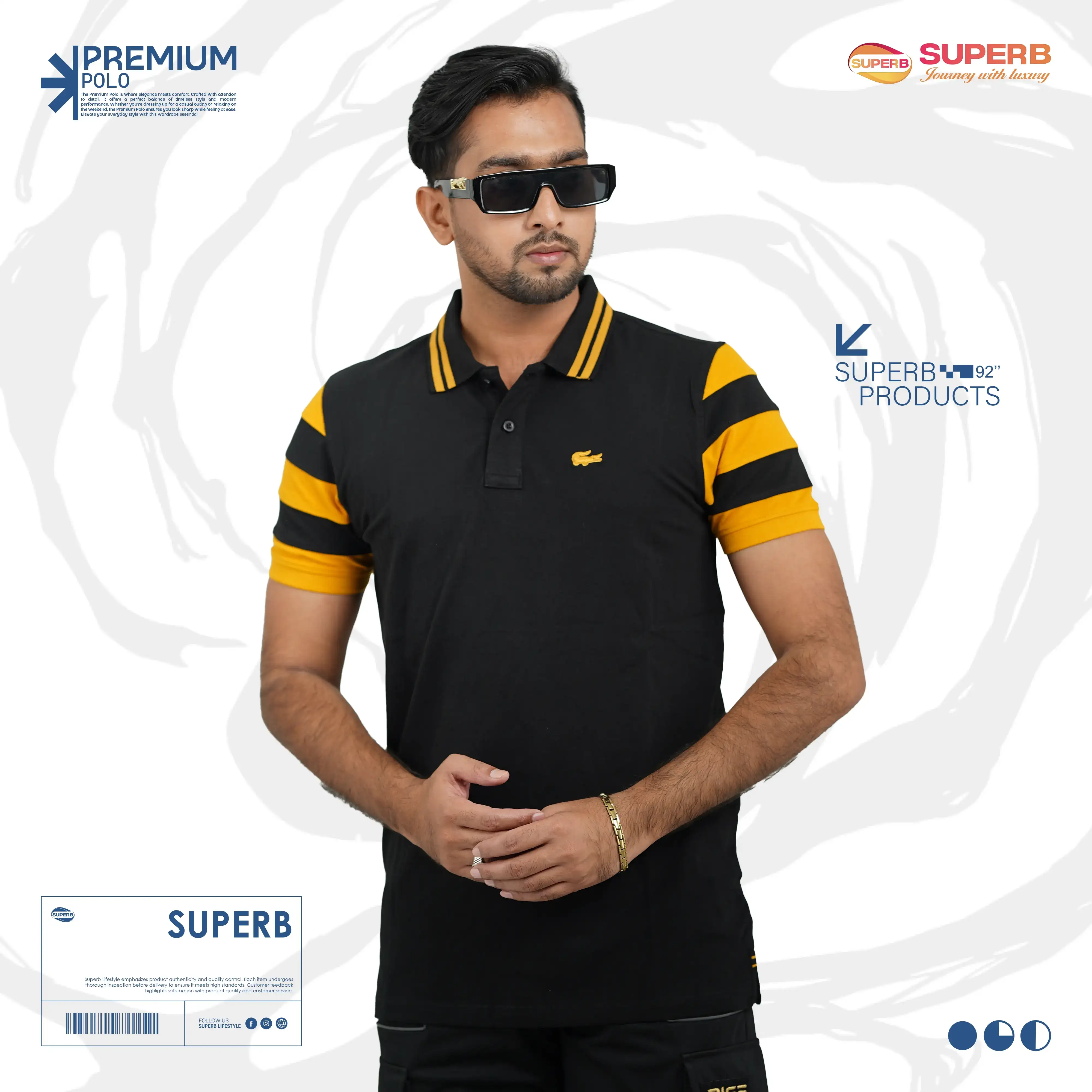 Lacoste Polo T-shirt – Classic Piqué Knit with Signature Crocodile Logo-V1 || Superb - Black