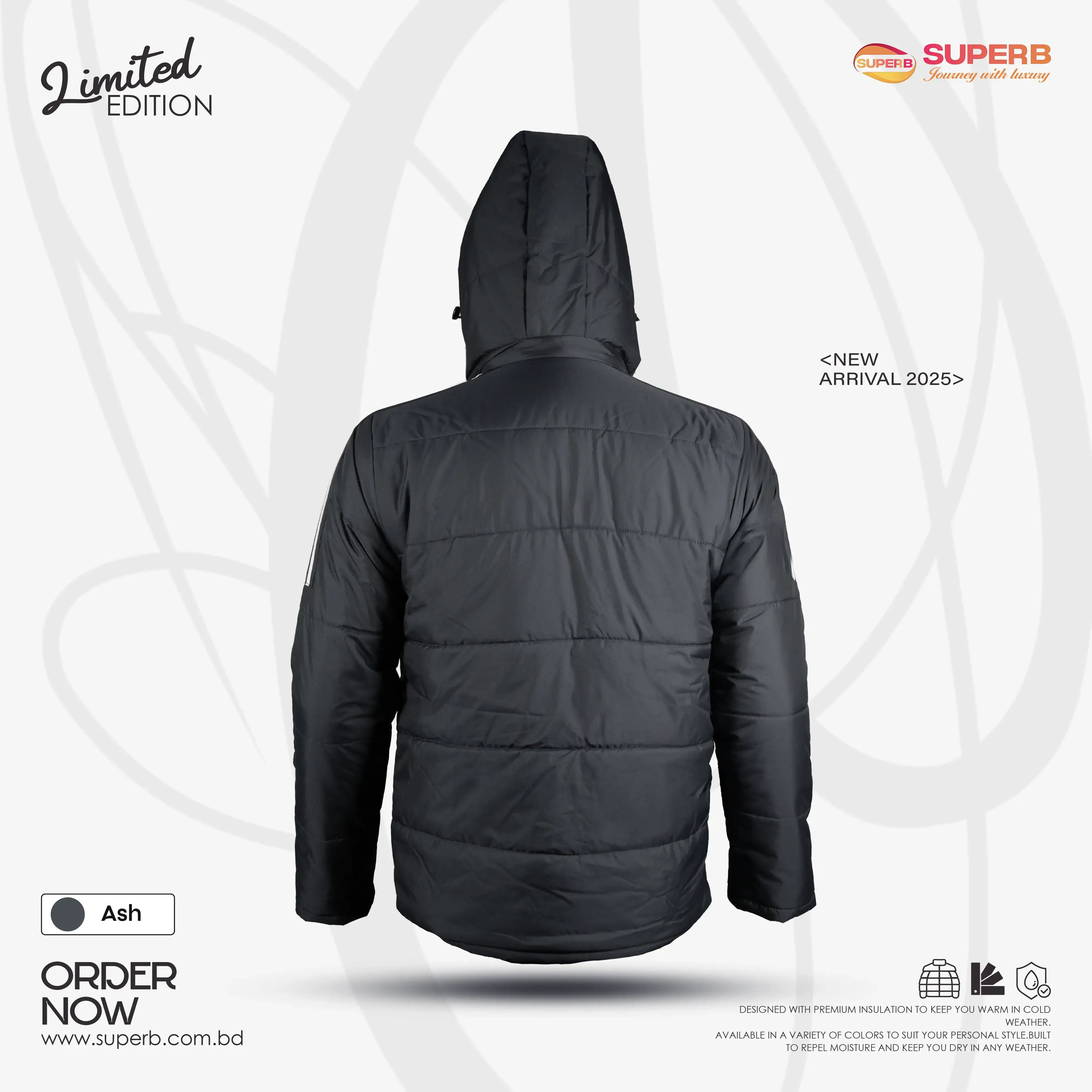 Adidas Premium Sherpa Heavy Hooded Jacket | Extreme Cold Protection -35°C || Superb - 