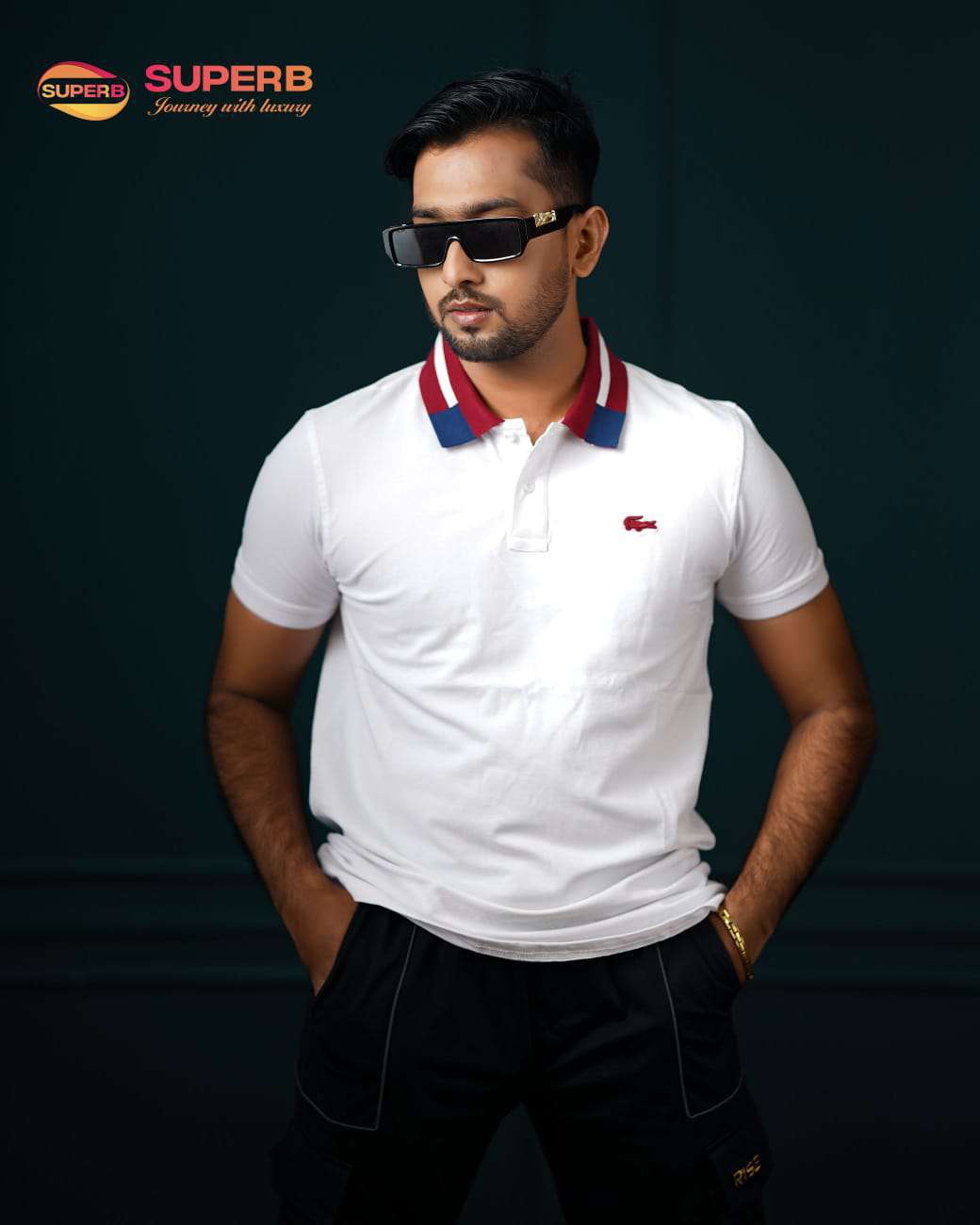 Lacoste Premium Piqué Polo T-Shirt –V4 || Superb - White