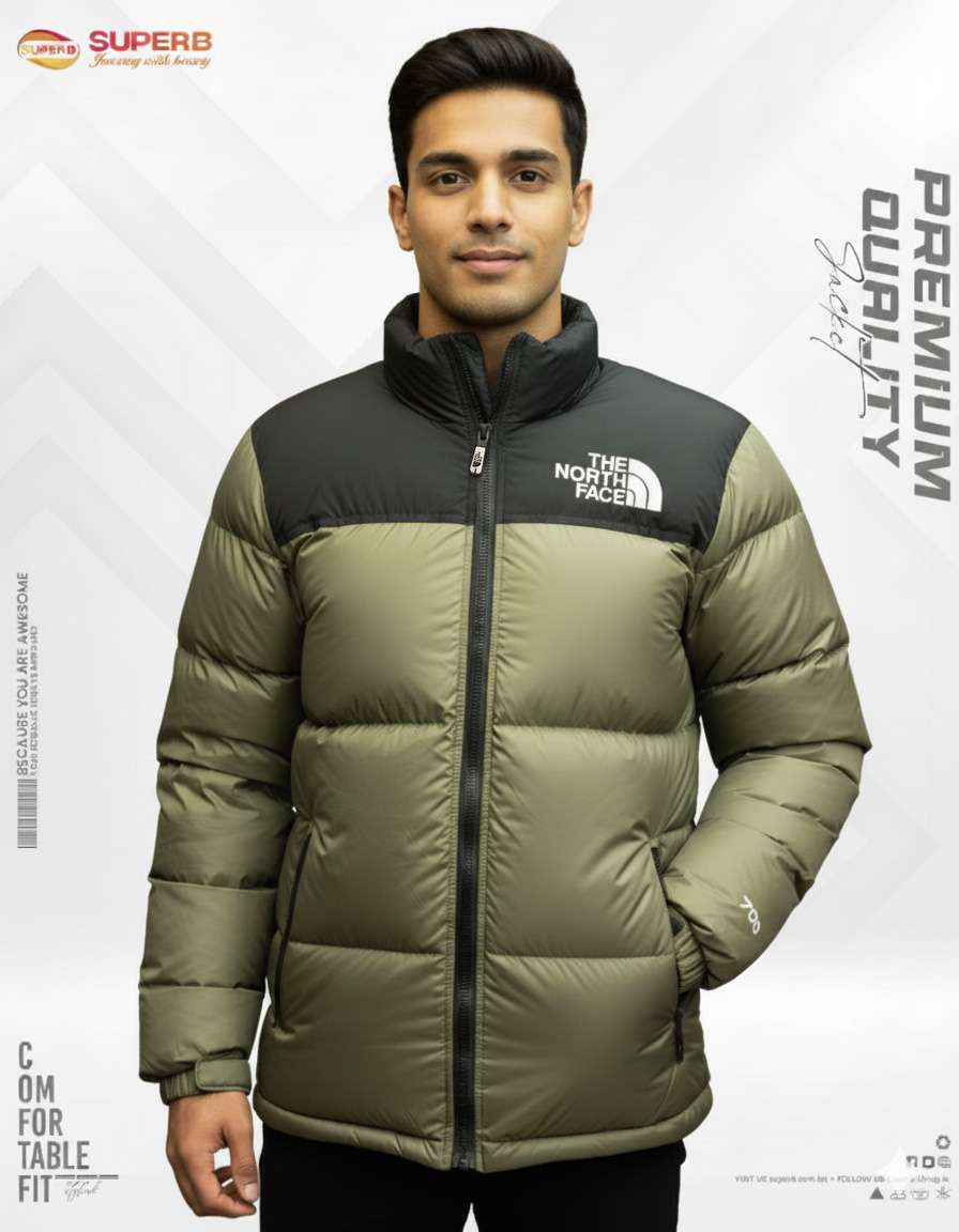 The North Face 1996 Retro Nuptse 700 Series High-Neck Jacket | 2025 Premium Winter Edition - Dark olive