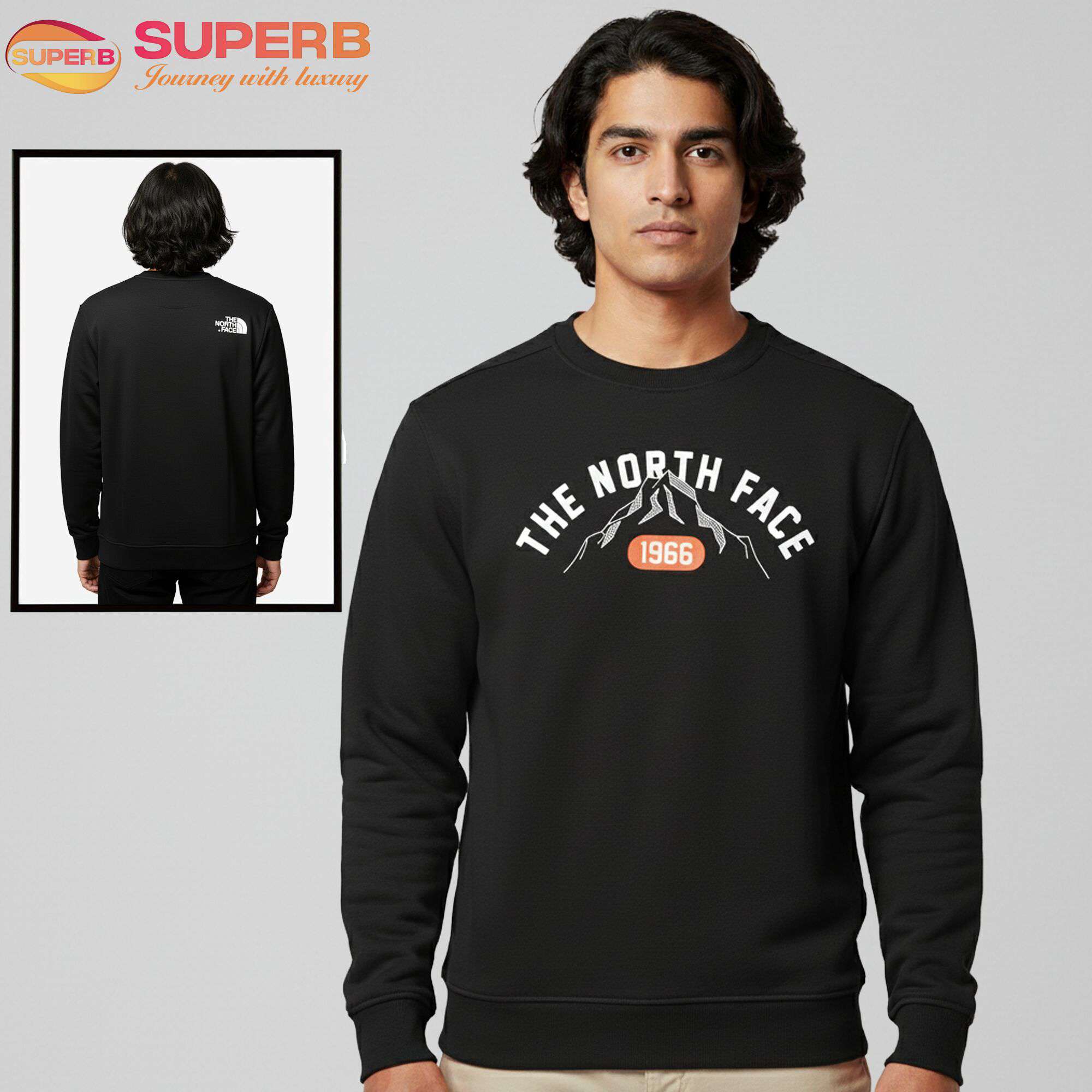 The North Face Premium Winter Sweatshirt | 350+ GSM Inner Brusho Fabric Edition || Superb