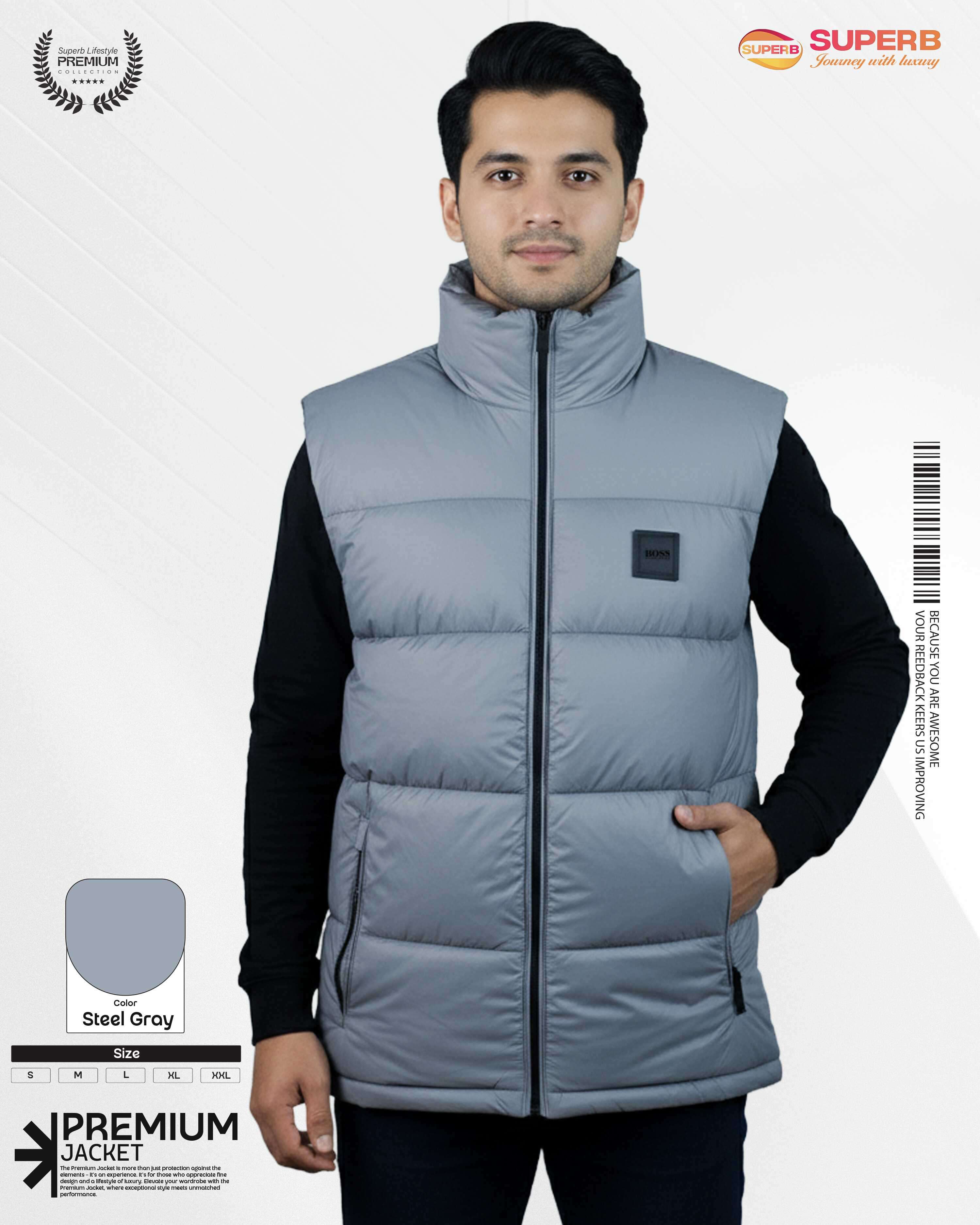 BOSS Premium Sleeveless Puffer Jacket | Unisex Winter Vest | Lightweight & Insulated || Superb