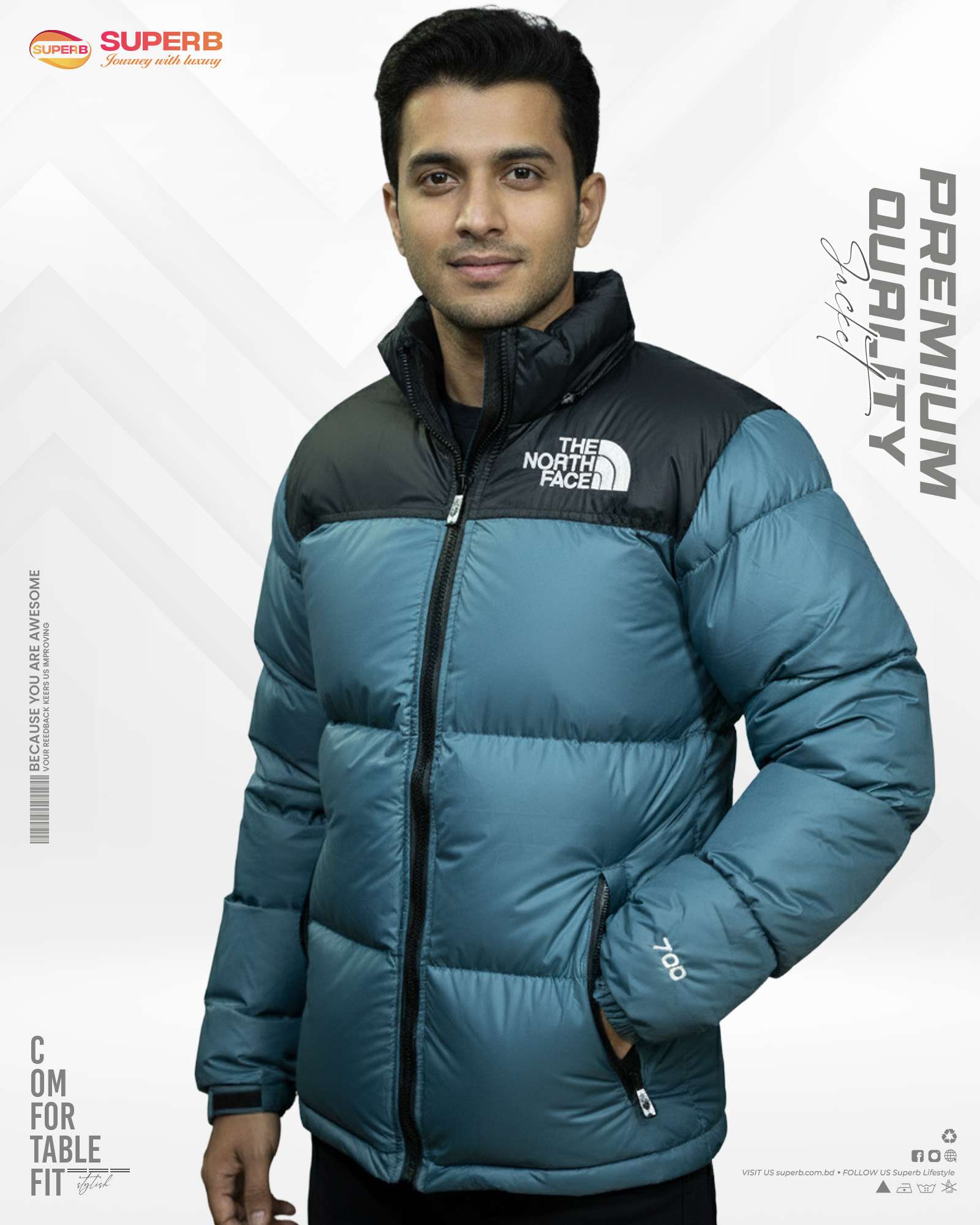 The North Face 1996 Retro Nuptse 700 Series High-Neck Jacket | 2025 Premium Winter Edition