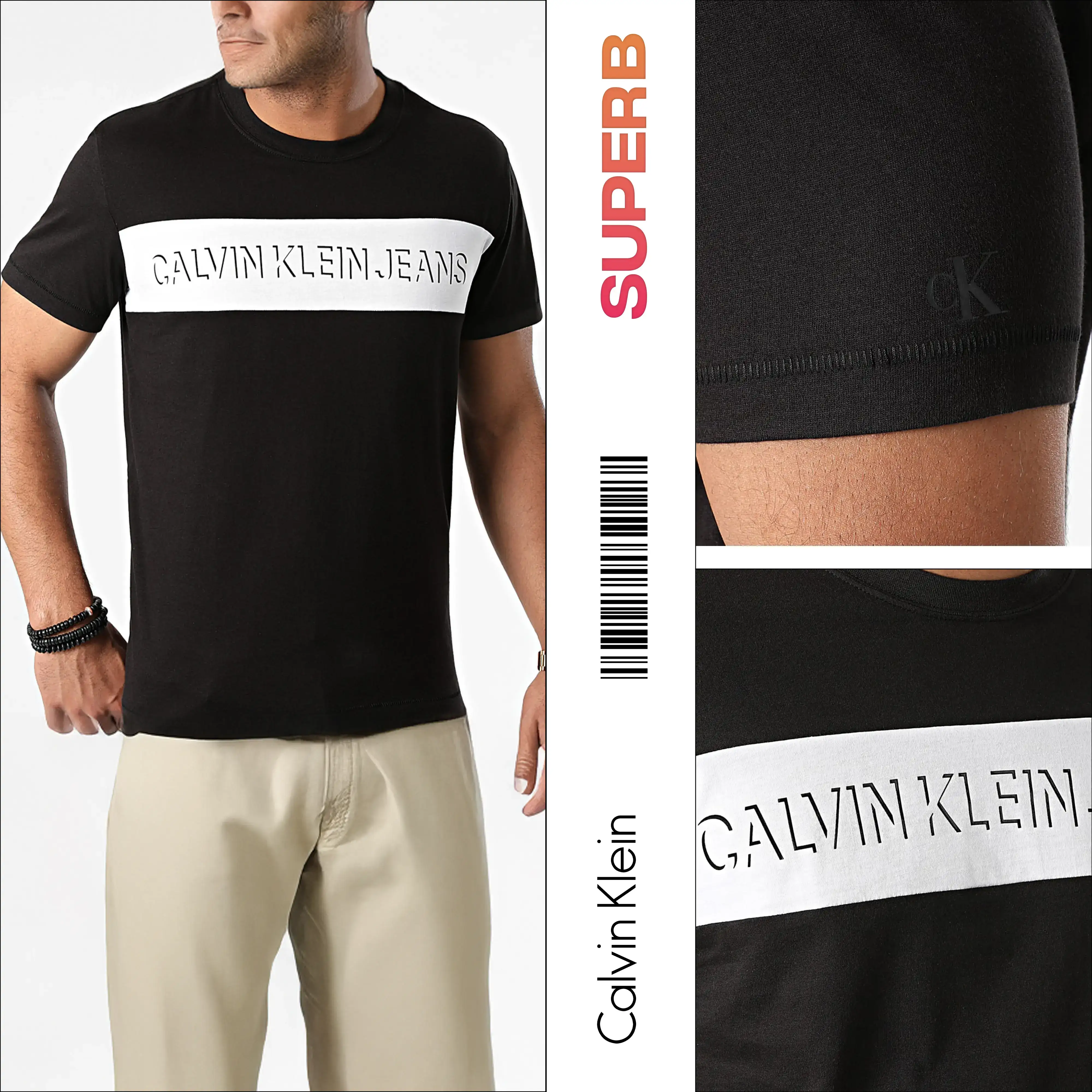Calvin Klein (CK) Men's Crew Neck T-shirt — 100% Cotton || Superb