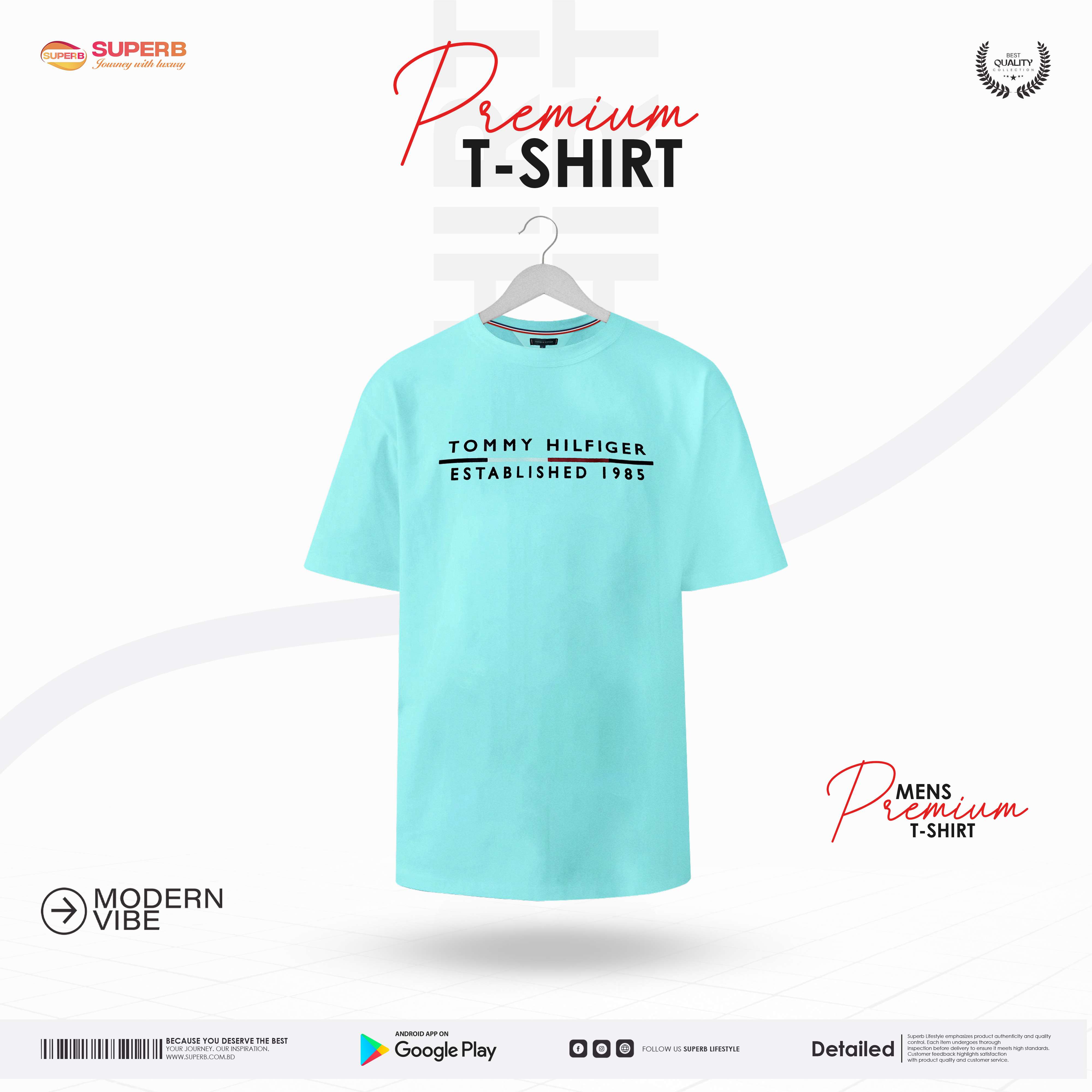 Tommy Hilfiger Premium T-Shirt –100% Cotton | Superb