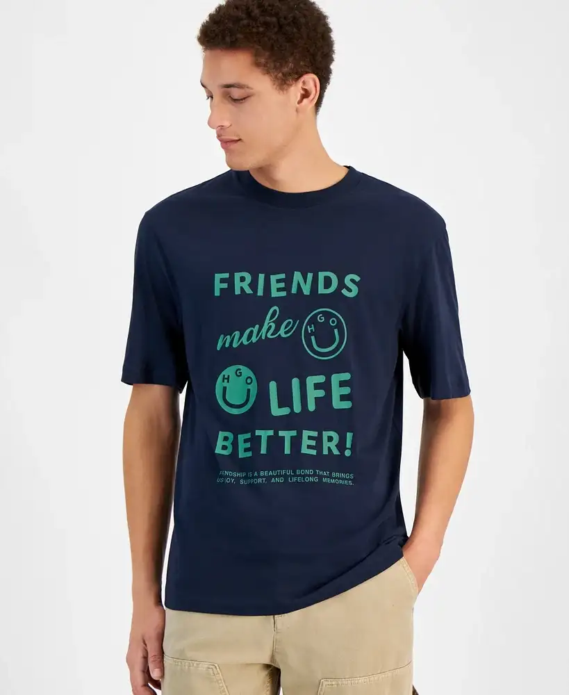 Hugo Boss Men's Nugofriends "Friends Make Life Better" Graphic T-Shirt || Superb