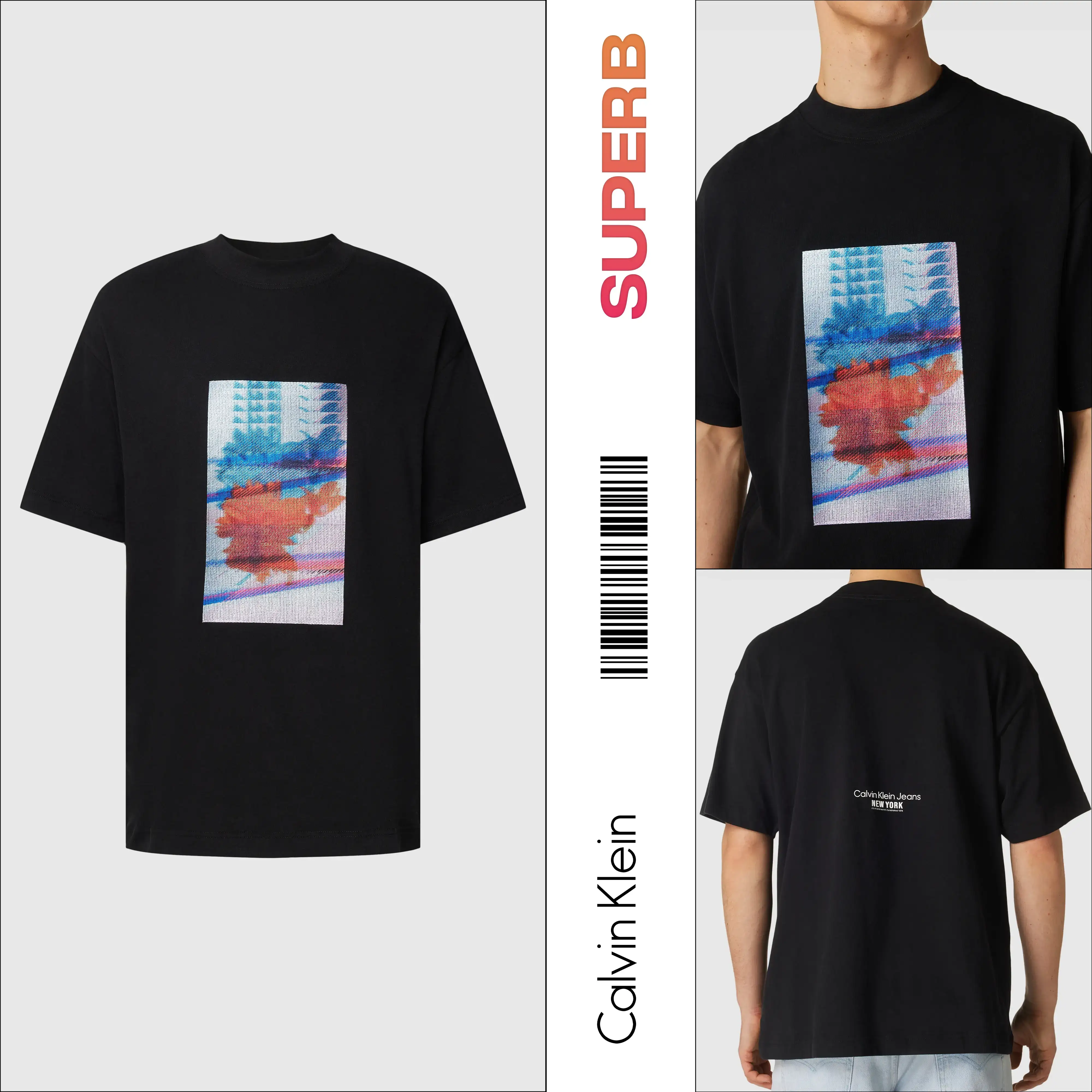 Calvin Klein Motion Floral Graphic Drop-shoulder T-shirt || Superb