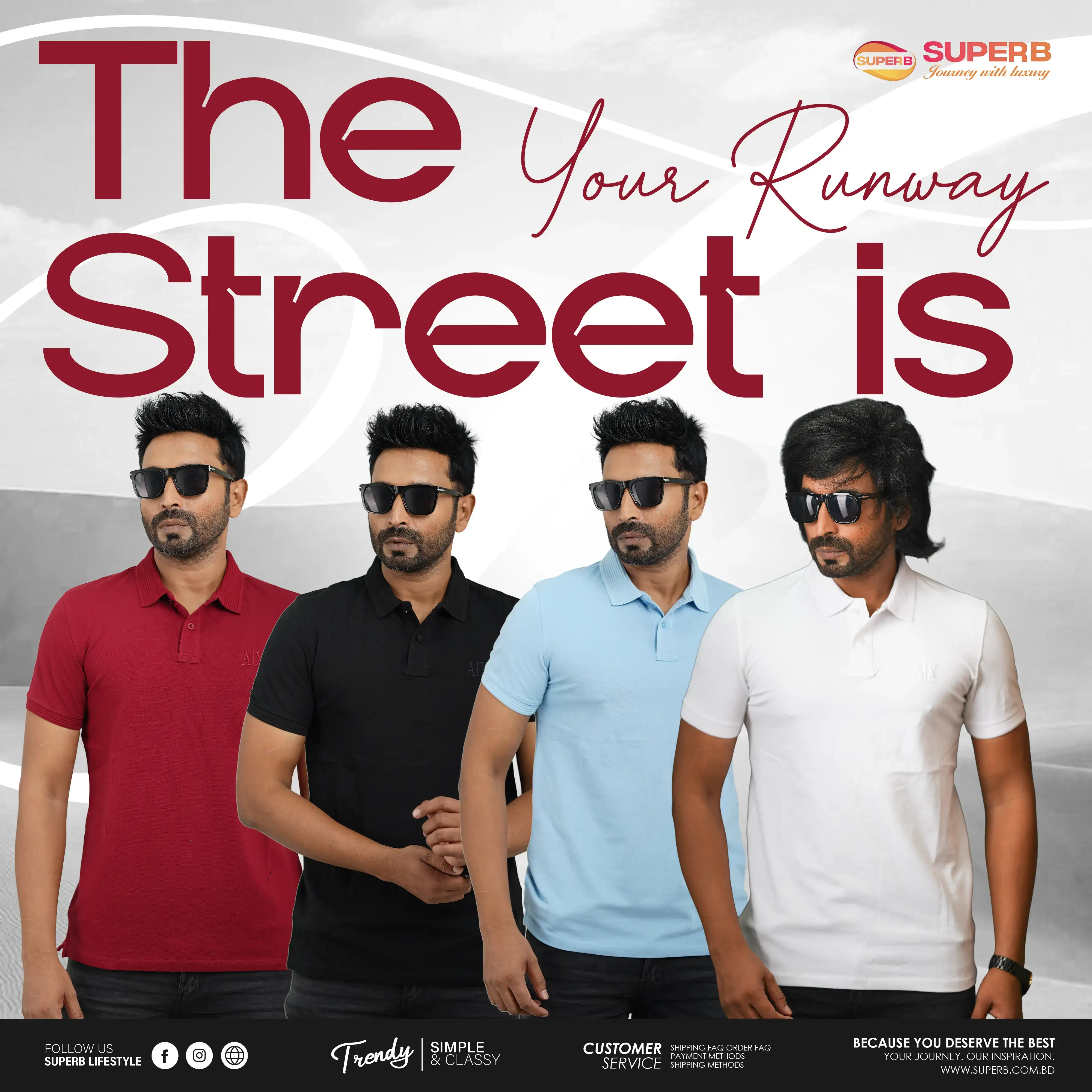 Armani Exchange (A|X) Premium Polo T-Shirt – Cotton Stretch || Superb