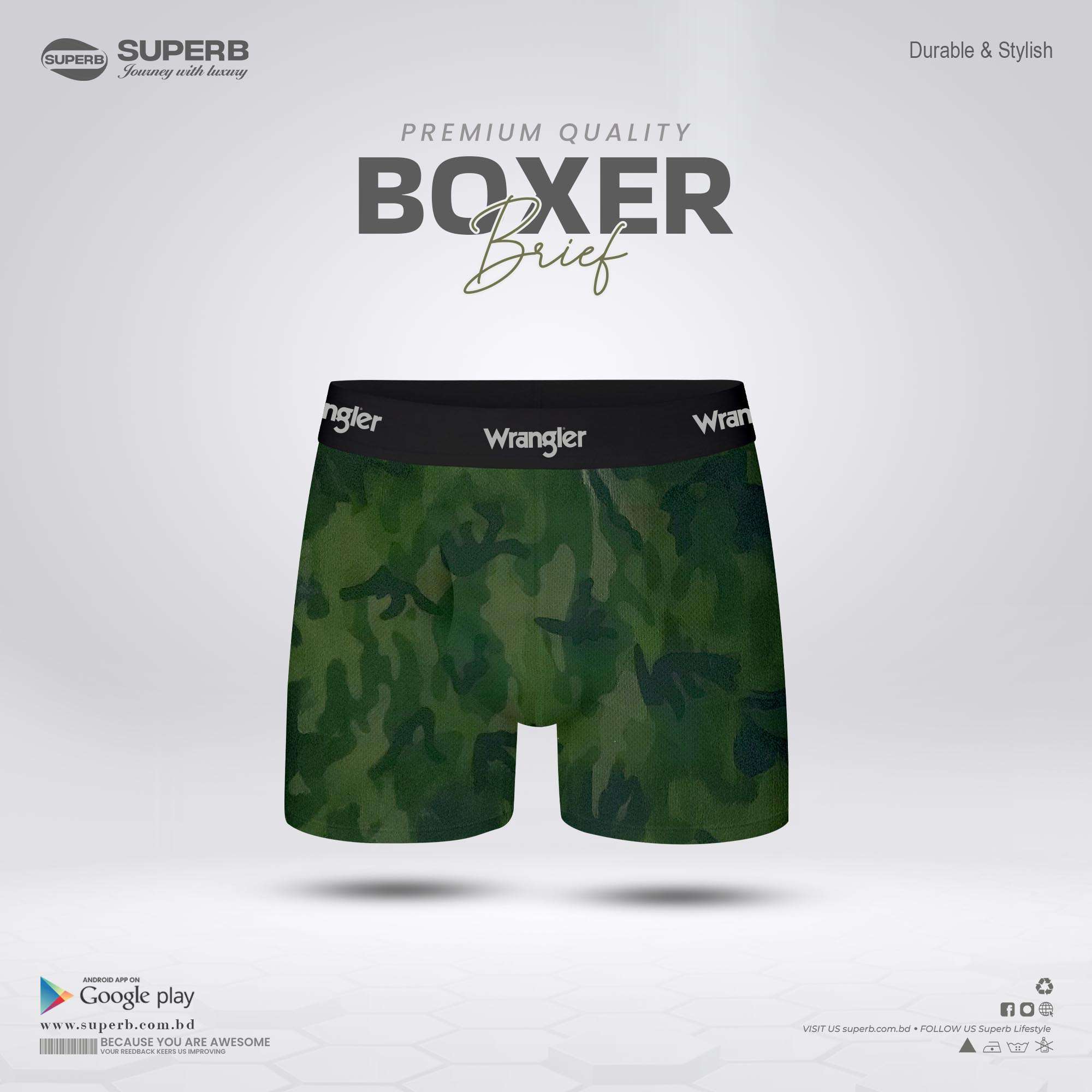 Wrangler Men's Active Stretch Boxer - Cooling Comfort