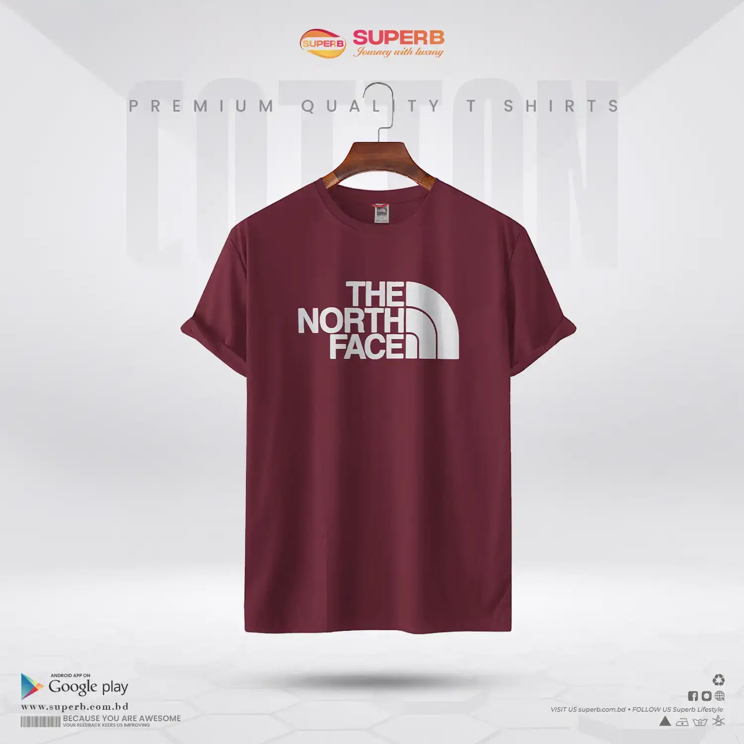 The North Face Relaxed Fit Unisex Cotton T-Shirt || Superb