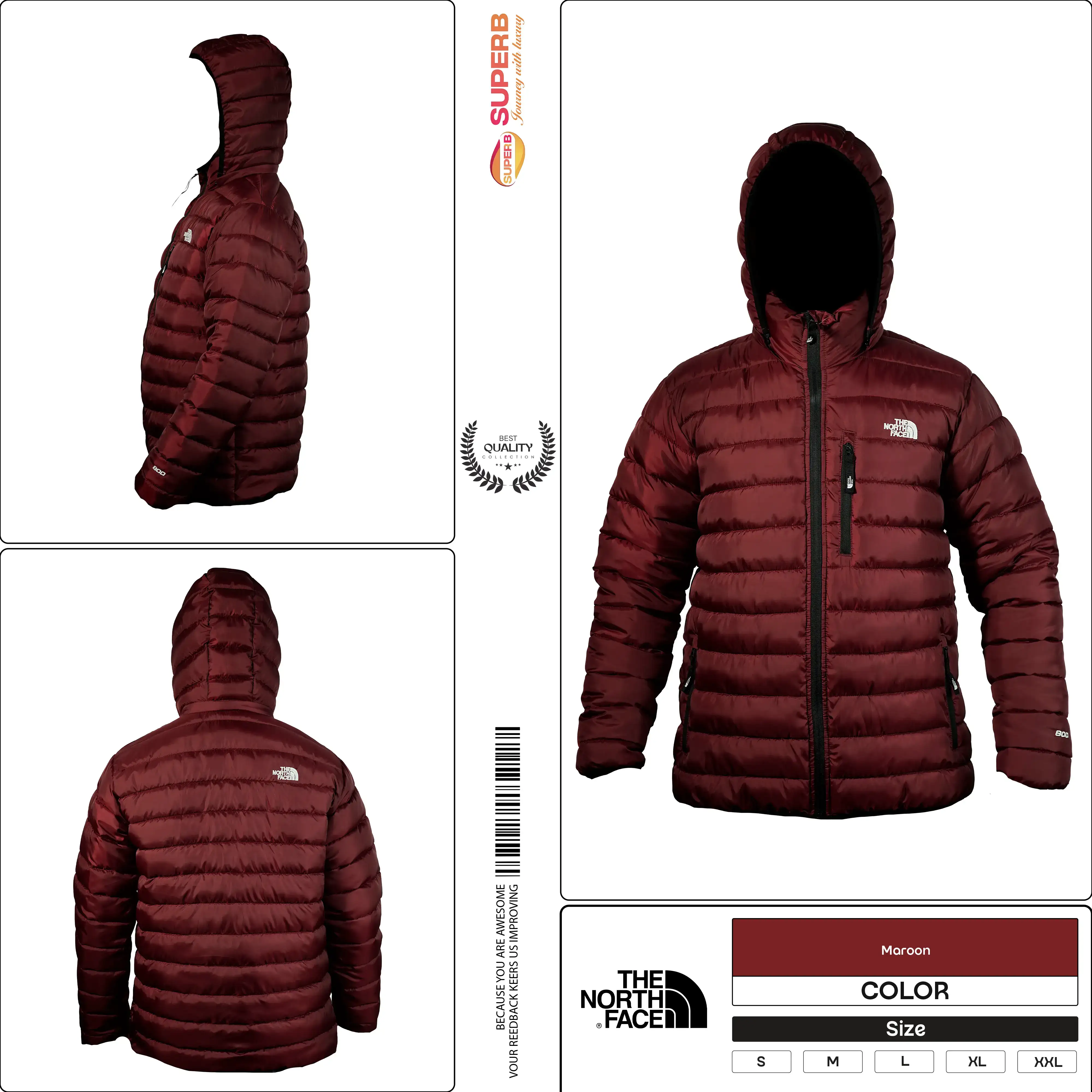 The North Face 800 Series Down Jacket – Unisex Ultra-Warm Winter Wear || Superb