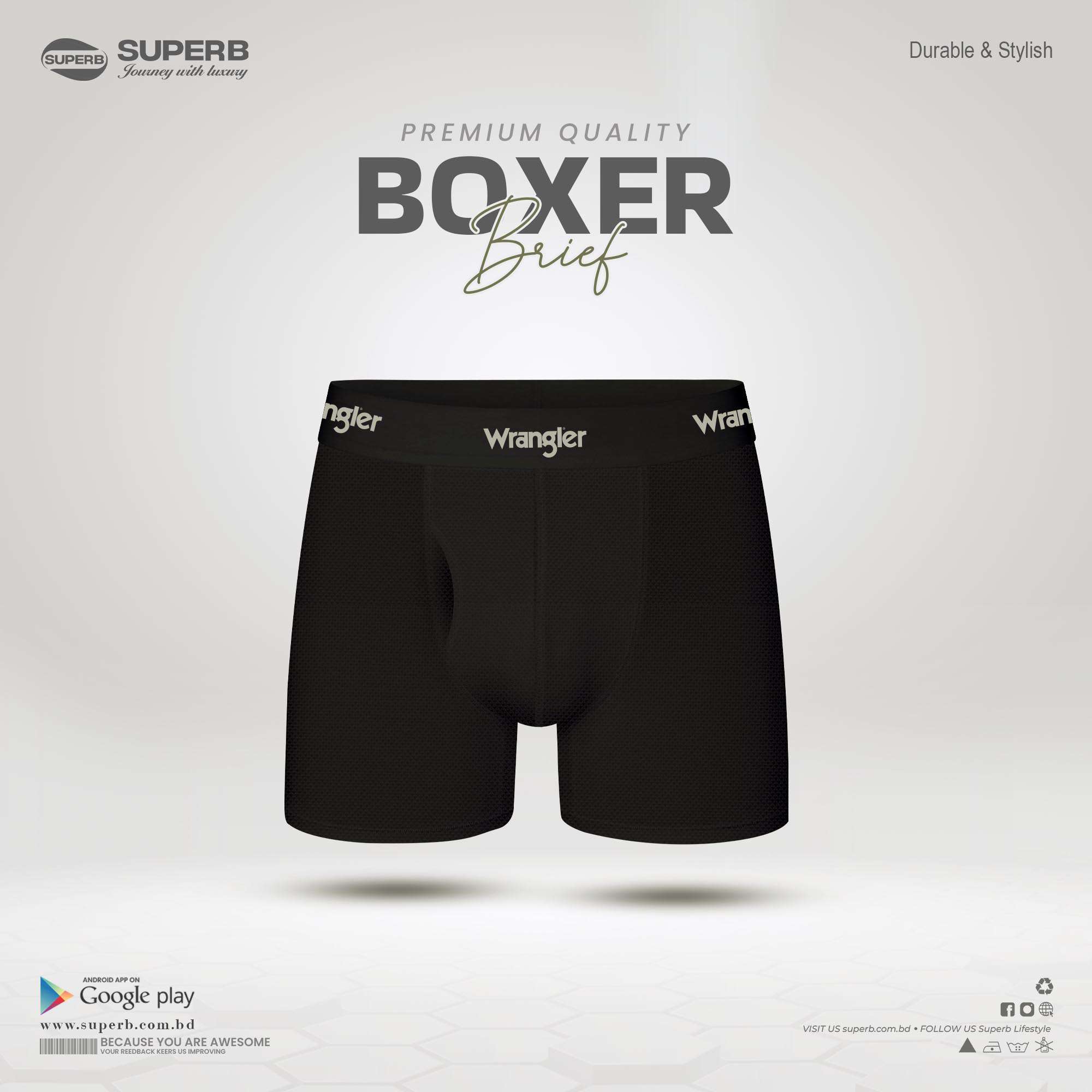 Wrangler Men's Active Stretch Boxer - Cooling Comfort