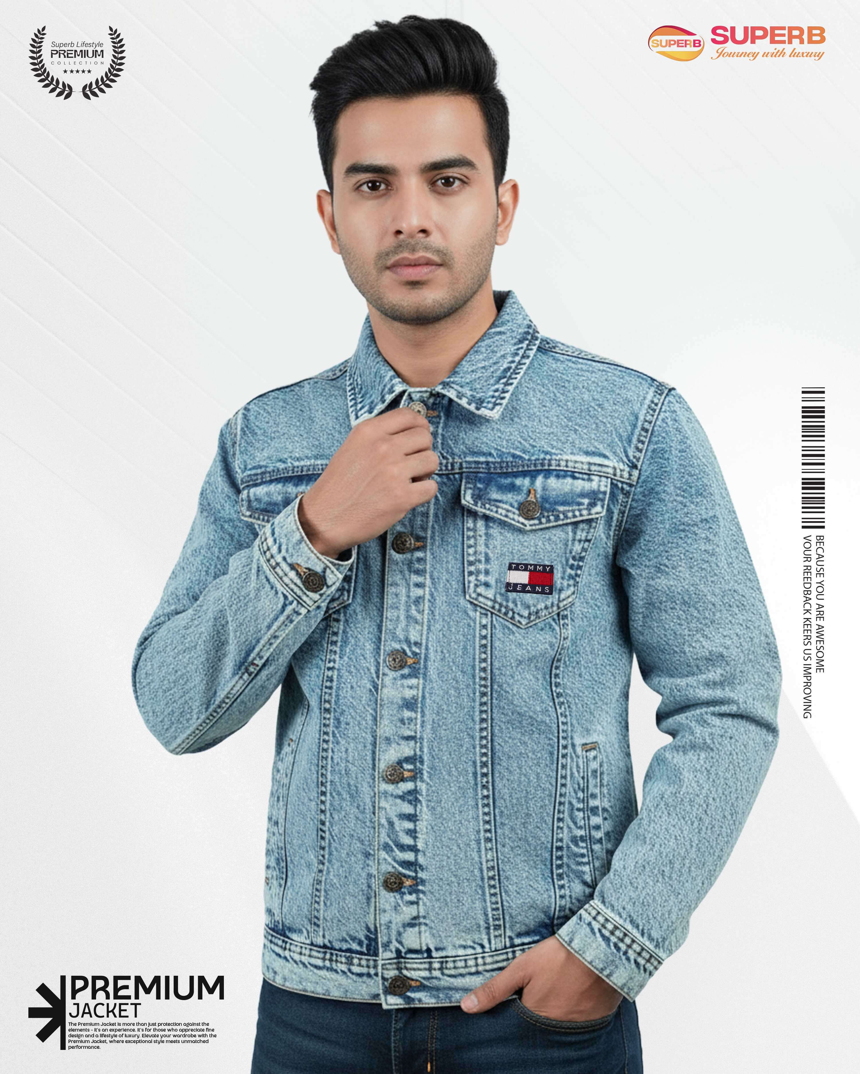 Tommy Jeans Premium Denim Jacket –Acid-Wash Trucker Style || Superb Lifestyle