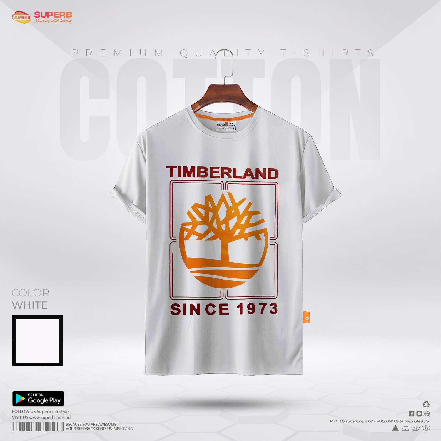 Timberland Graphic Print T-Shirt – Premium Cotton || Superb