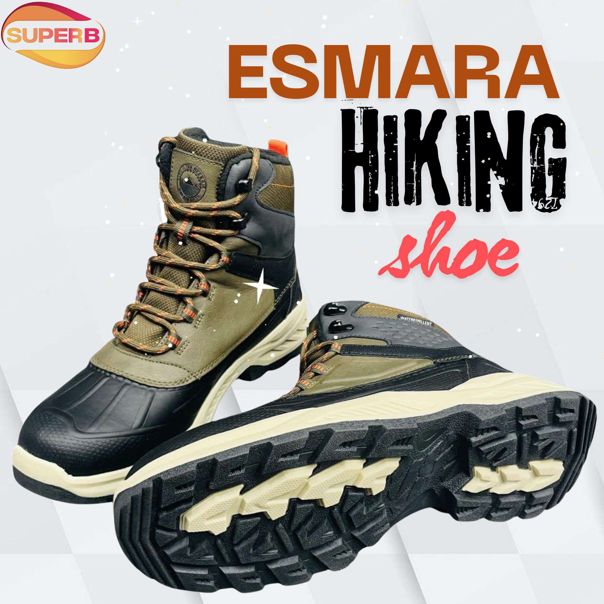 ESMARA Hiking Shoes - Water Repellent Winter Boots for Minus Temperatures | Superb