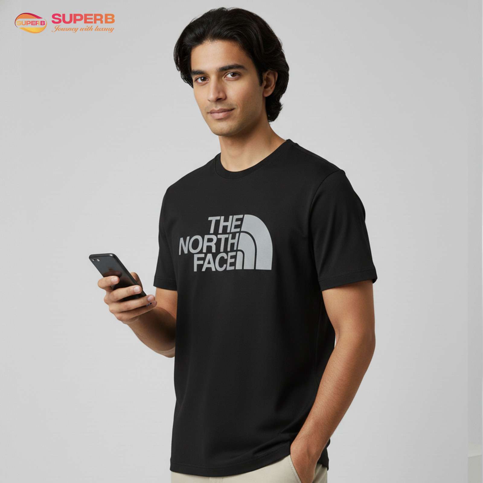 The North Face Cotton Stretch T-Shirt | 95% Cotton 5% Spandex | Unisex Casual Tee