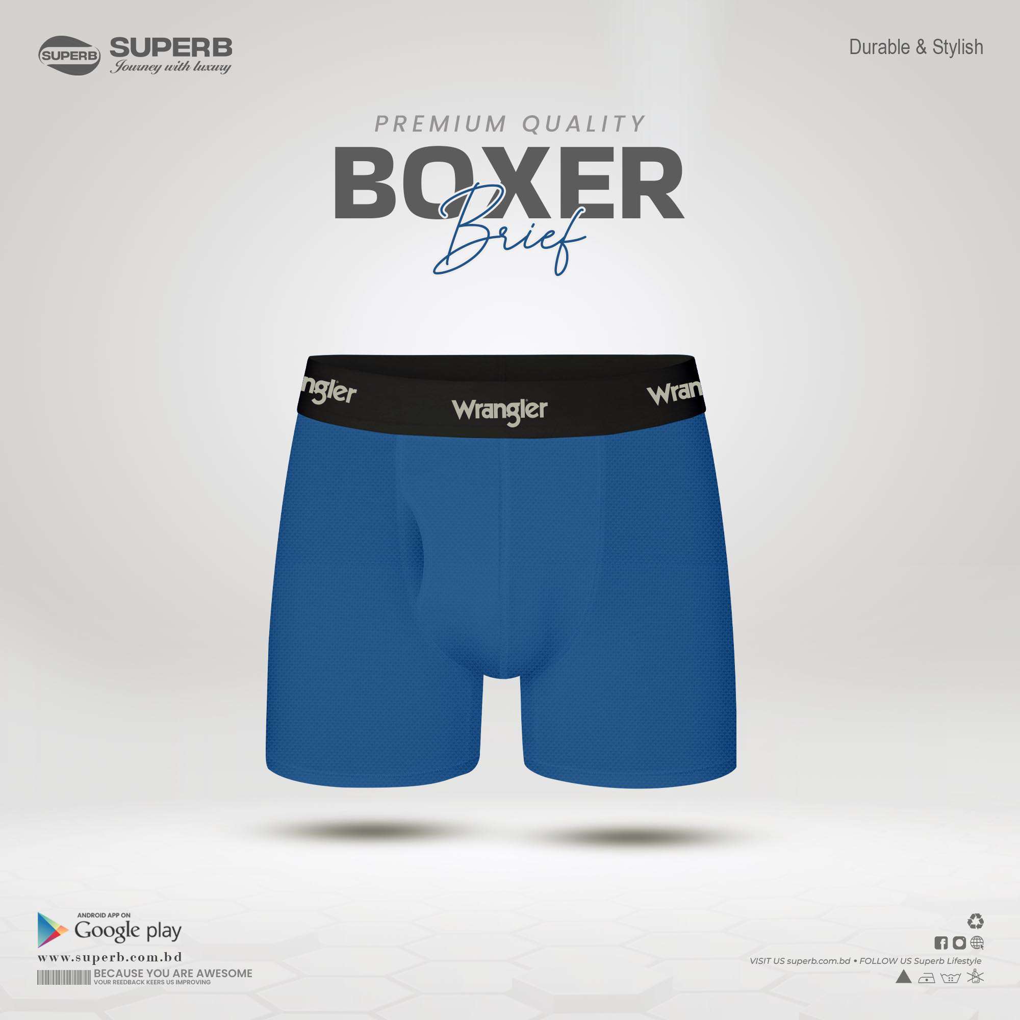 Wrangler Men's Active Stretch Boxer - Cooling Comfort