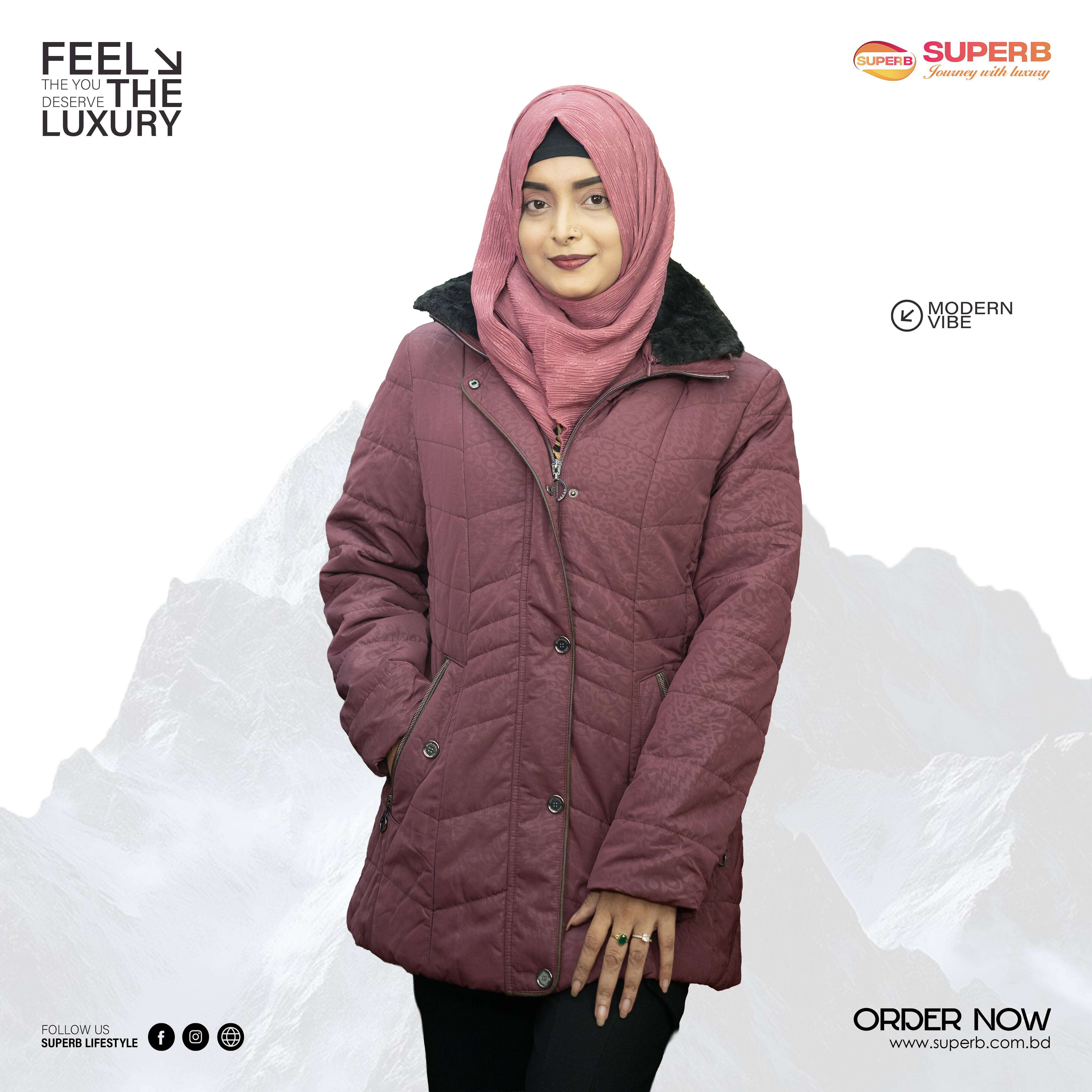 Barbara Lebek Women's Semi-Long Quilted Jacket (Designed in Germany) || Superb