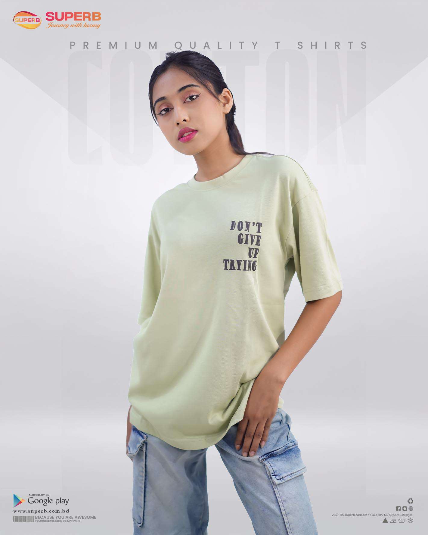 ZARA Drop Shoulder Premium Cotton T-Shirt || Superb