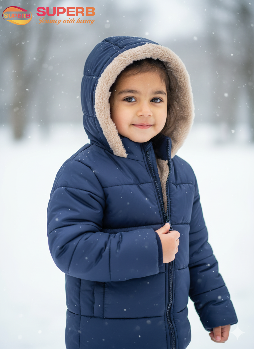 Minoti Kid’s Premium Sherpa-Lined Winter Jacket | Cozy, Warm & Water-Resistant