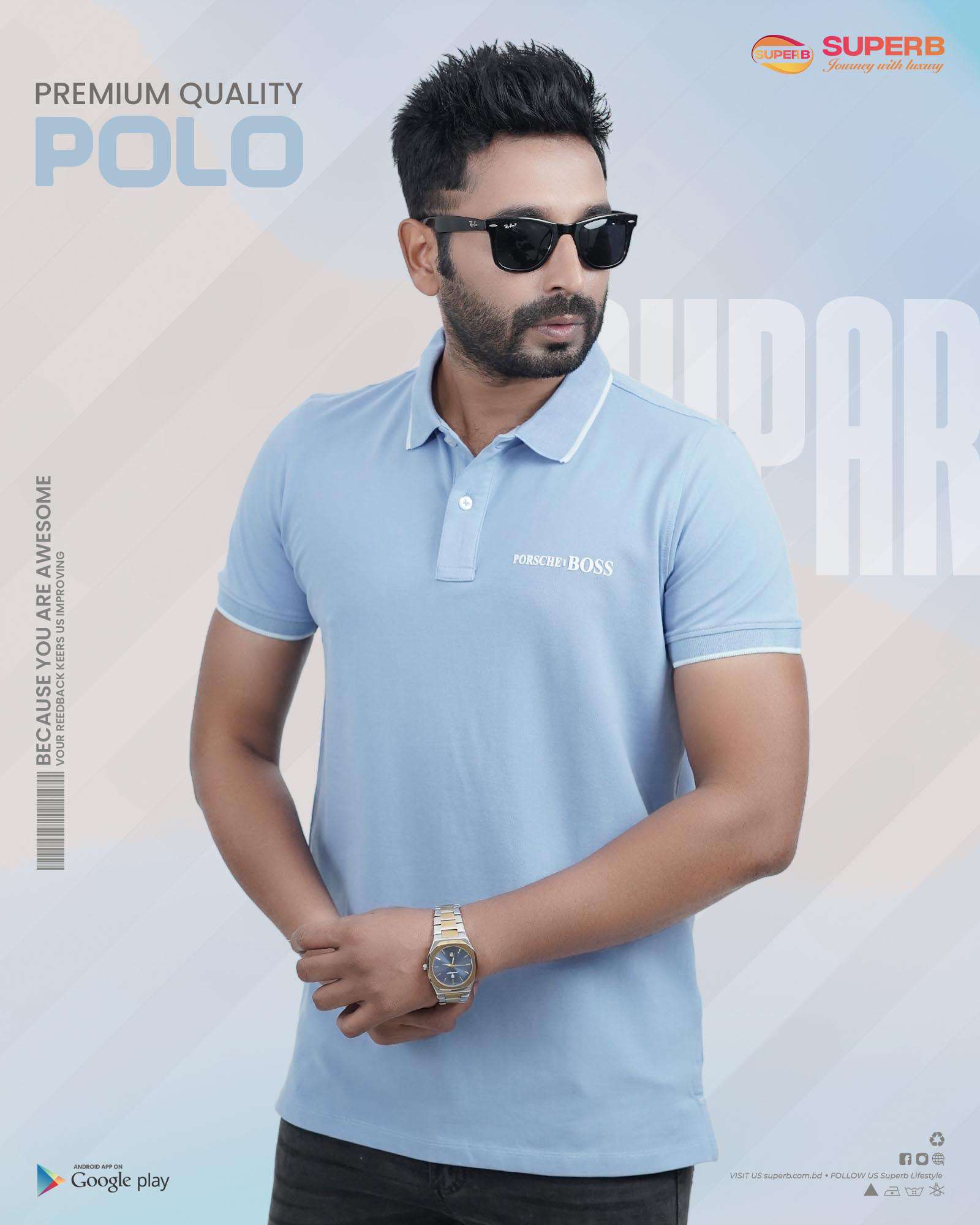 Boss-Porsche Polo T-Shirt – Timeless Style and Premium Comfort | Superb Lifestyle