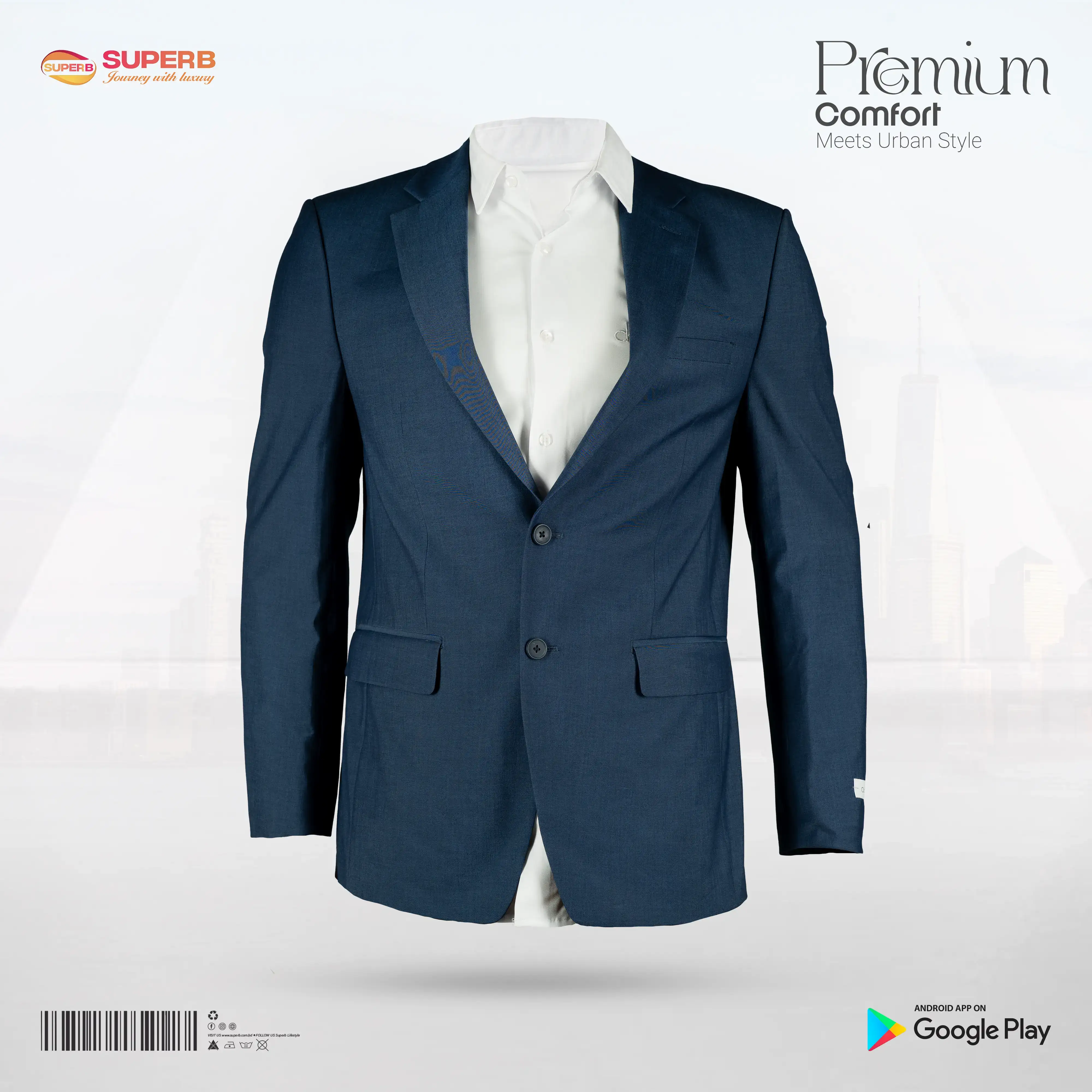 Calvin Klein Men's Premium Blazer – Modern Fit | Stretch Fabric & Classic Design || Superb