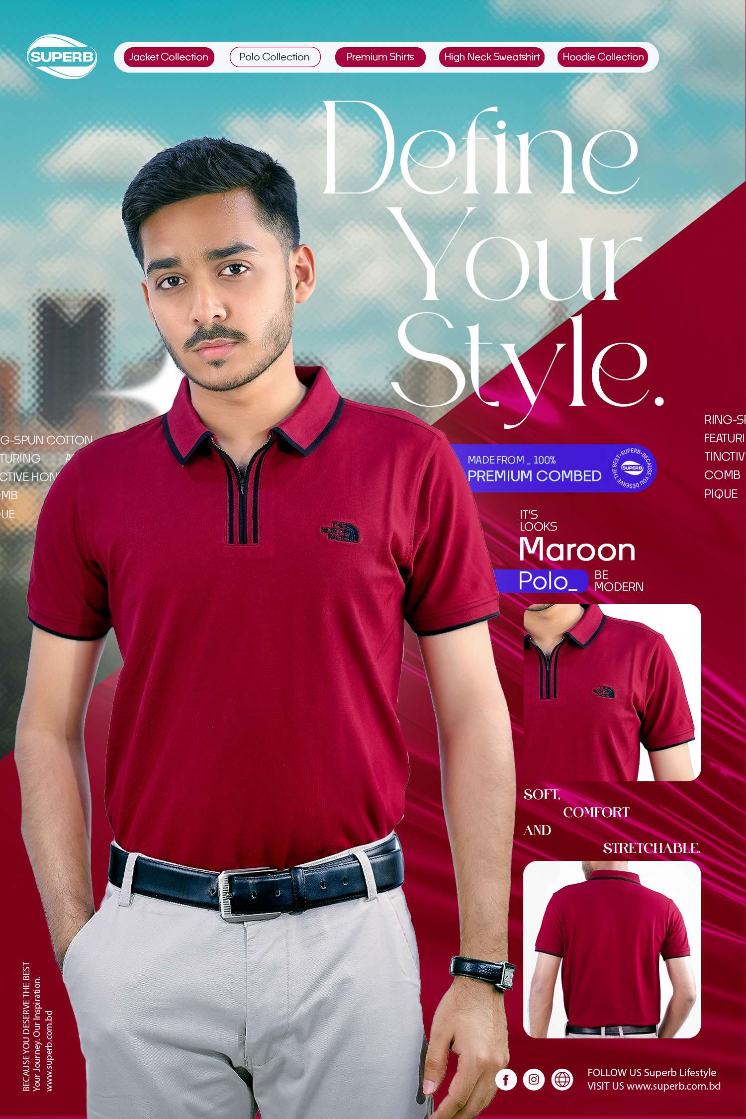 The North Face Premium Polo T-Shirt | 5 Stylish Colors for Everyday Elegance || Superb