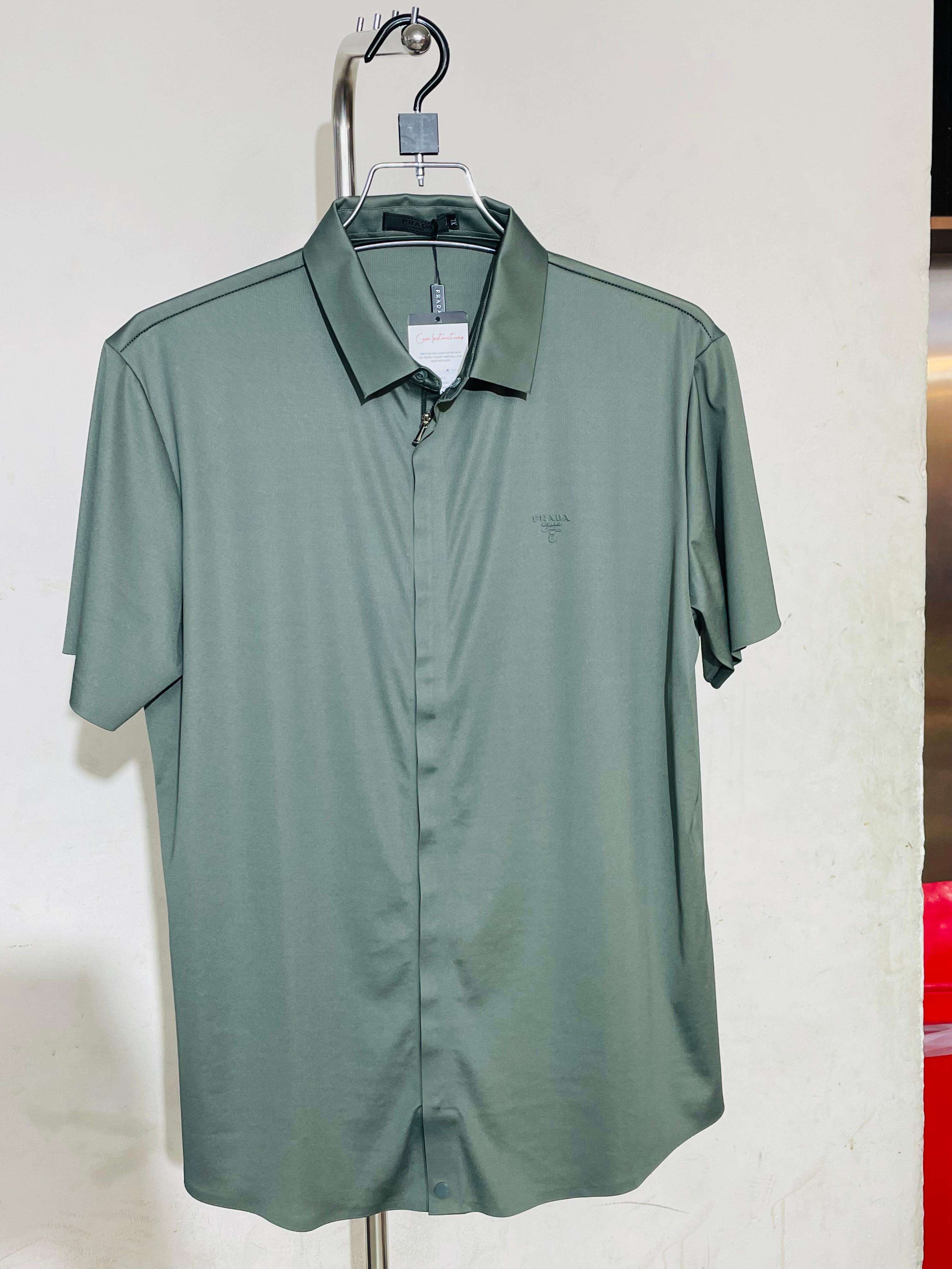 Prada Signature Full-Zip Stretch Polo – Elevate Everyday Luxury || Superb